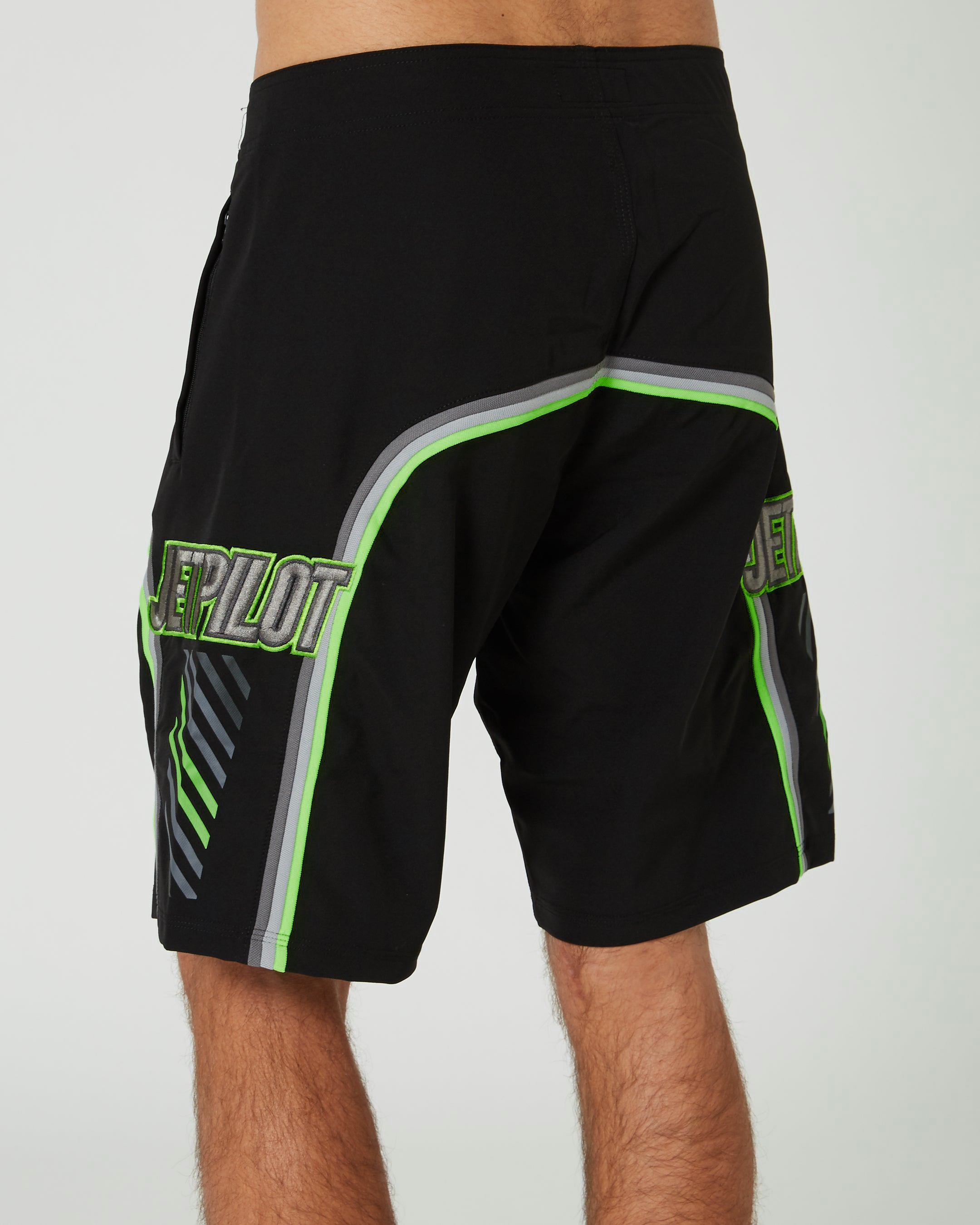 Jetpilot F4.5 Mens Boardshorts - Black/Green