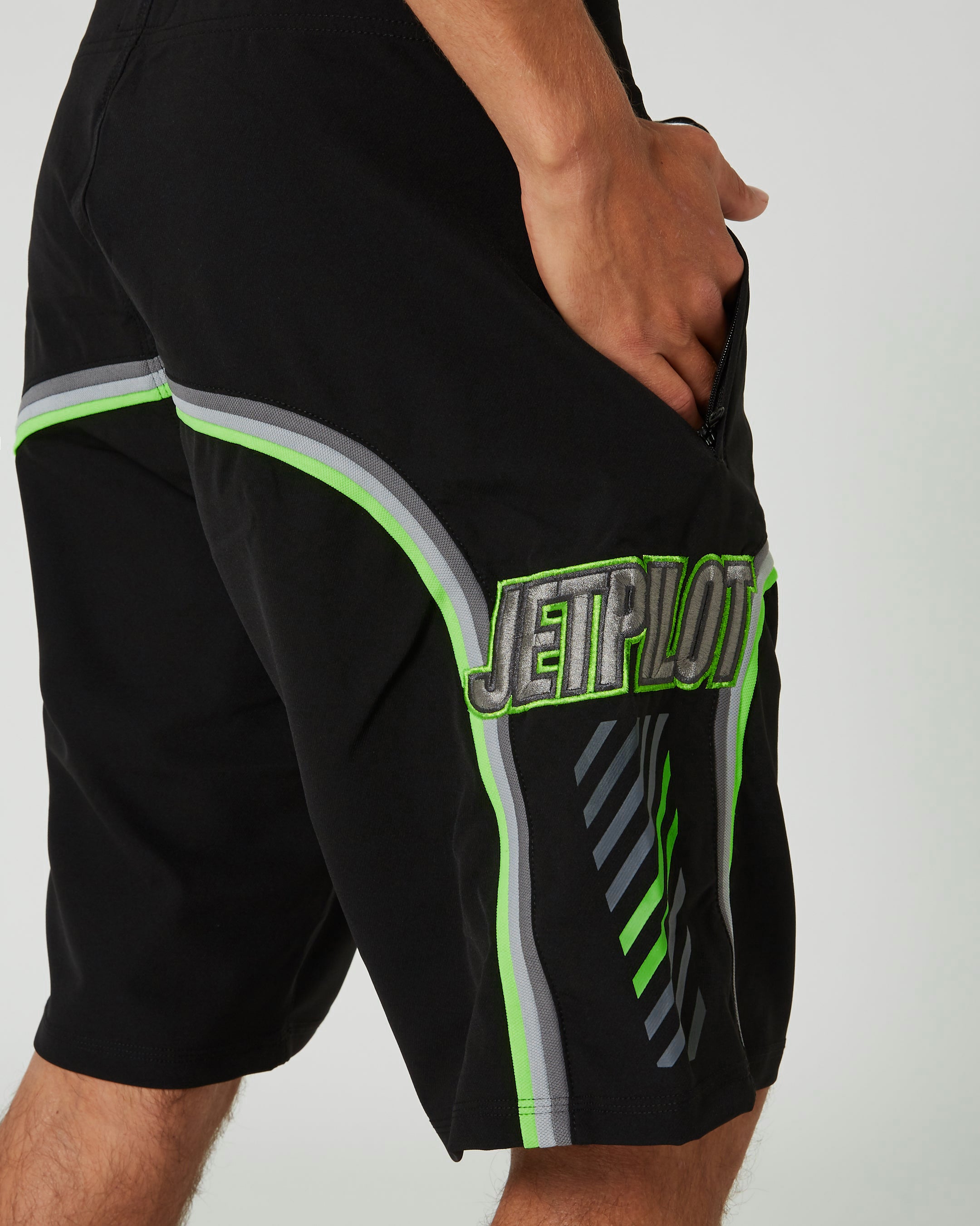 Jetpilot F4.5 Mens Boardshorts - Black/Green