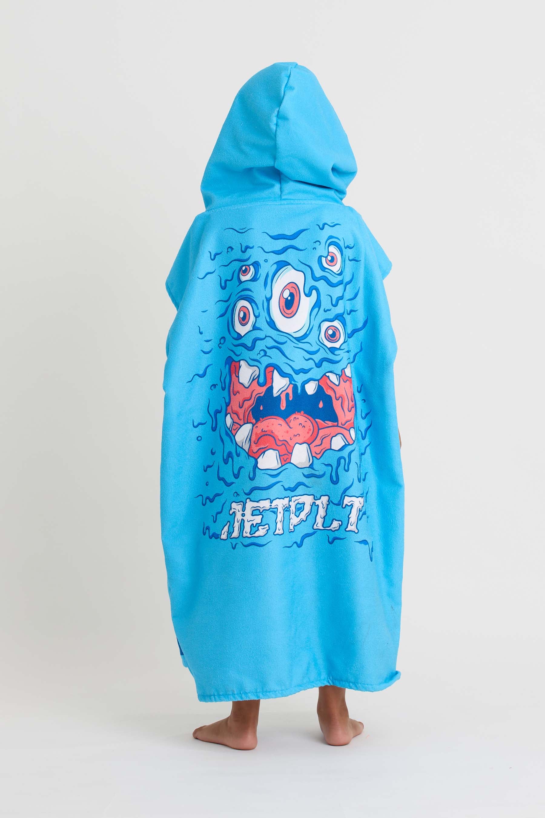 ACS24318 Jetpilot Kids Hoodie Towel - Blue - 3