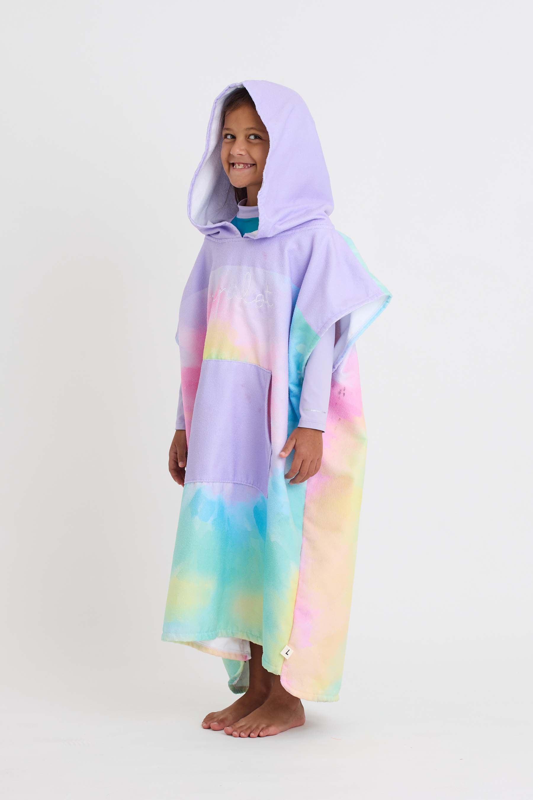 Jetpilot Kids Hoodie Towel Tie Dye