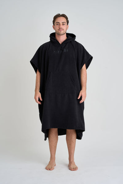 Venture Unisex Hoodie Towel — Black — Watersports | Jetpilot