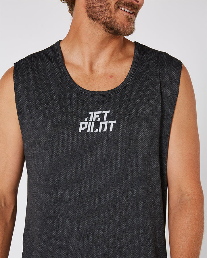 Jetpilot All Day Mens Muscle Tee - Black Lifestyle 5
