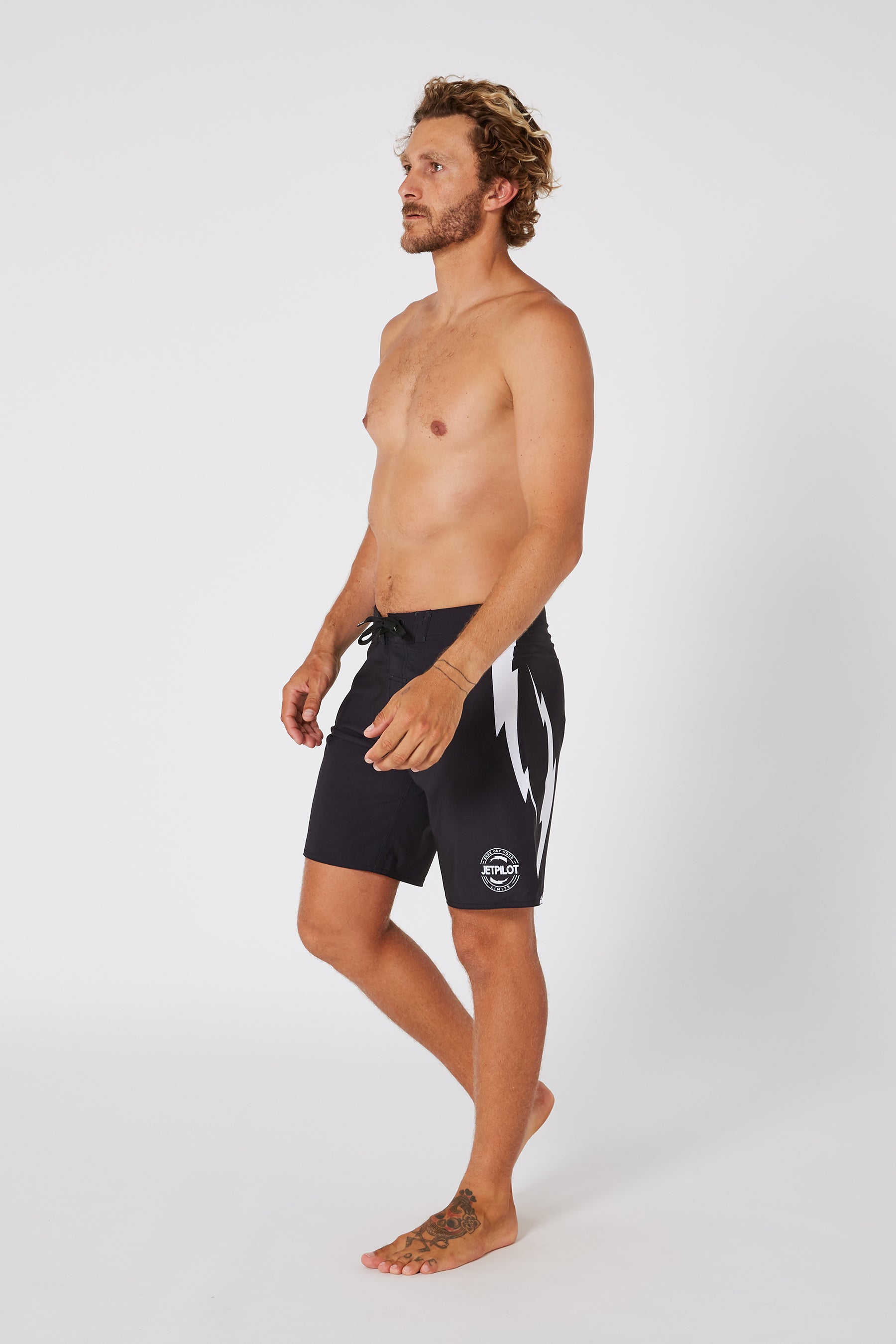 Jetpilot Bolts Mens Boardshort - Black/White