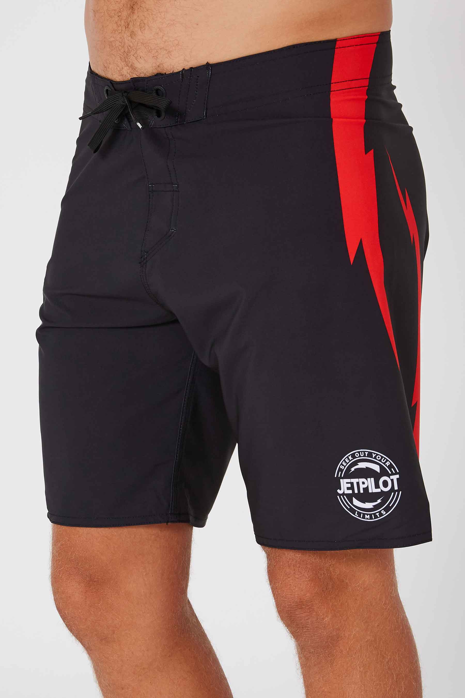 Jetpilot Bolts Mens Rideshort - Black/Red