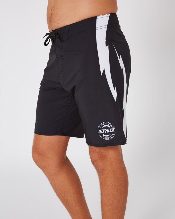 Jetpilot Bolts Mens Rideshort - Black/White Lifestyle