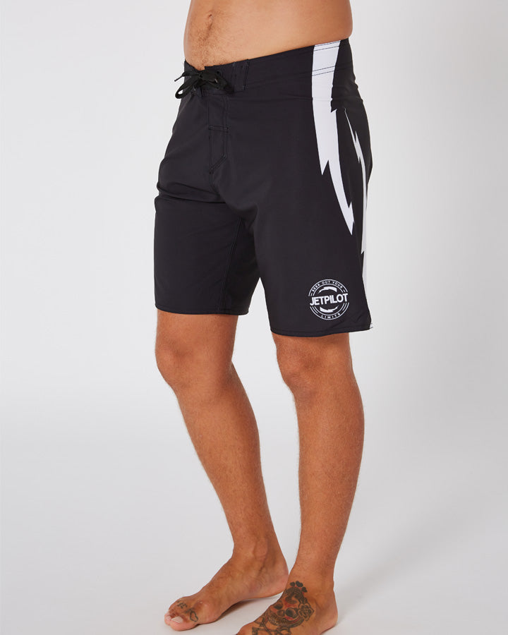 Jetpilot Bolts Mens Rideshort - Black/White Lifestyle 5