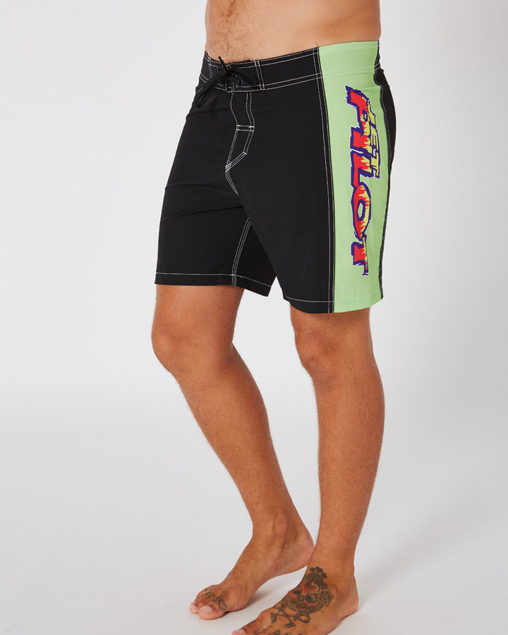 Jetpilot Colour Vision Mens Boardshort - Black/Green Lifestyle 13