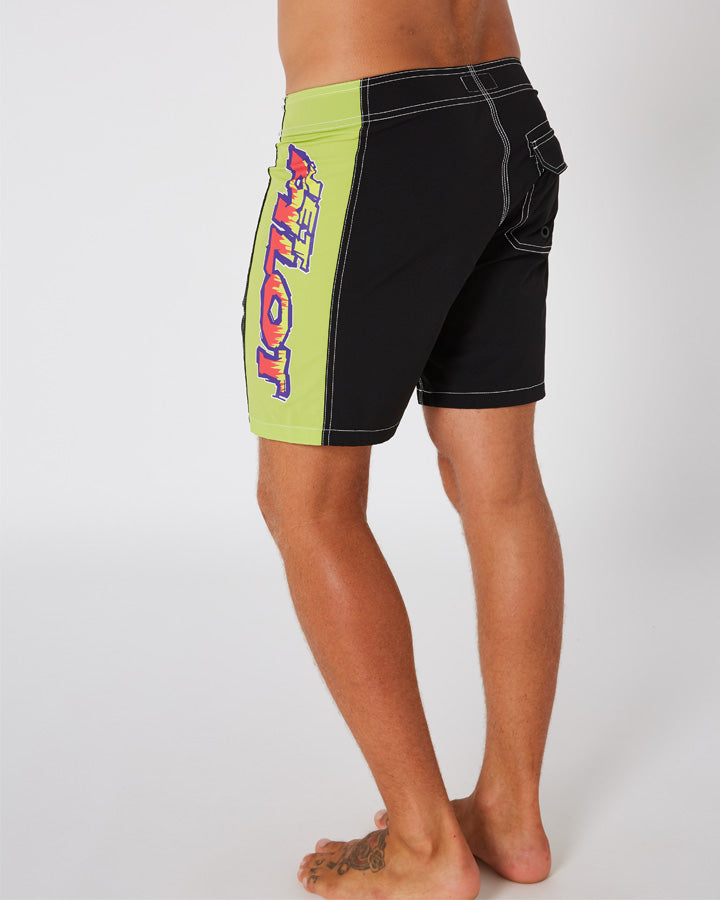 Jetpilot Colour Vision Mens Boardshort - Black/Green Lifestyle 6