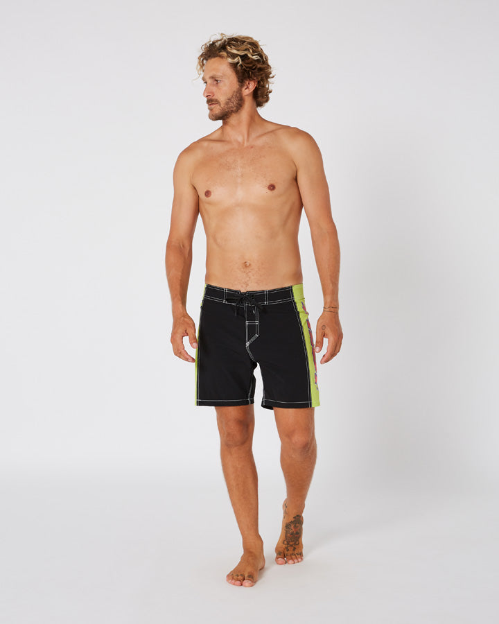 Jetpilot Colour Vision Mens Boardshort - Black/Green