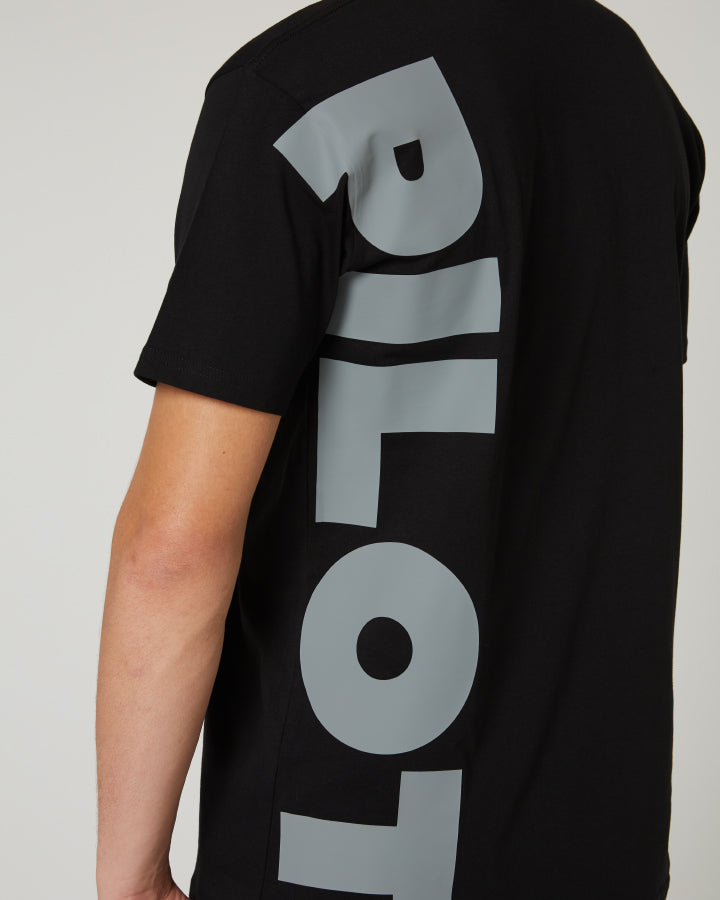 Jetpilot Divided Mens S/S Tee - Black Lifestyle9