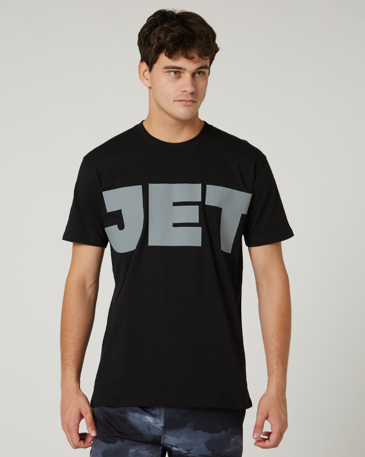 Jetpilot Divided Mens S/S Tee - Black Lifestyle2