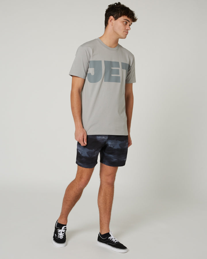 Jetpilot Divided Mens S/S Tee - Grey Lifestyle4