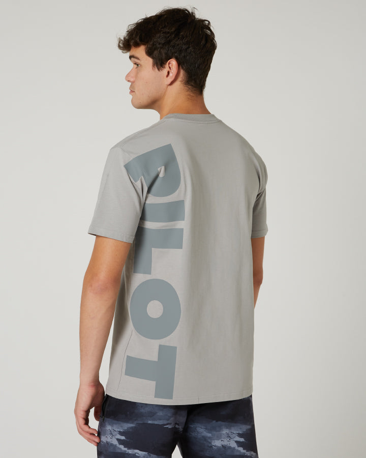 Jetpilot Divided Mens S/S Tee - Grey Lifestyle7