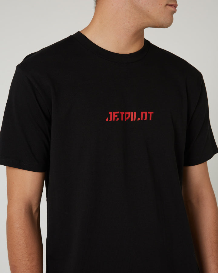 Jetpilot Freeride Mens S/S Tee - Black Lifestyle7