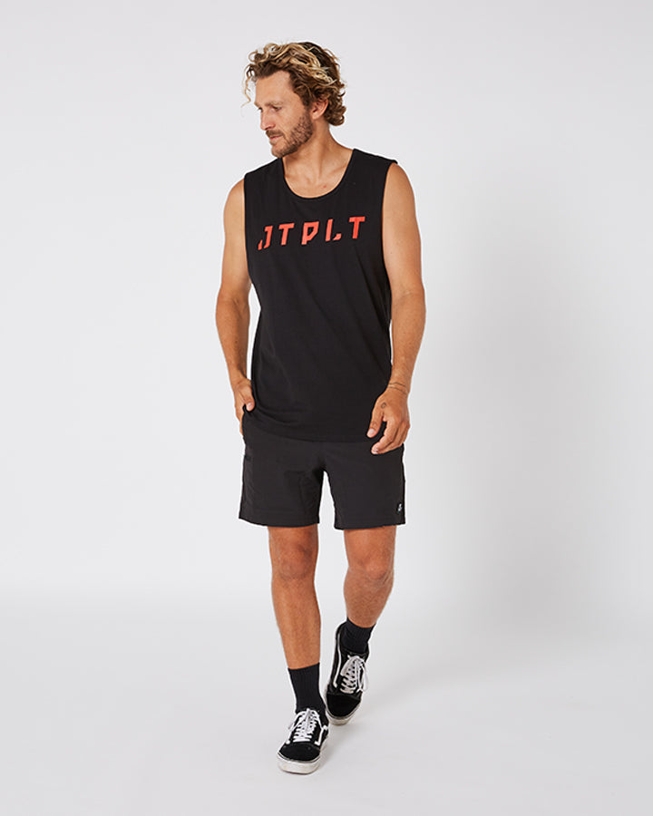 Jetpilot Freeride Mens Muscle Tee - Black Lifestyle5