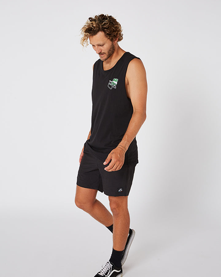 Jetpilot Get Lost Mens Muscle Tee - Lifestyle 3