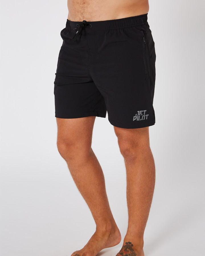 Jetpilot Impact Mens Trainer Short - Black Lifestyle 1