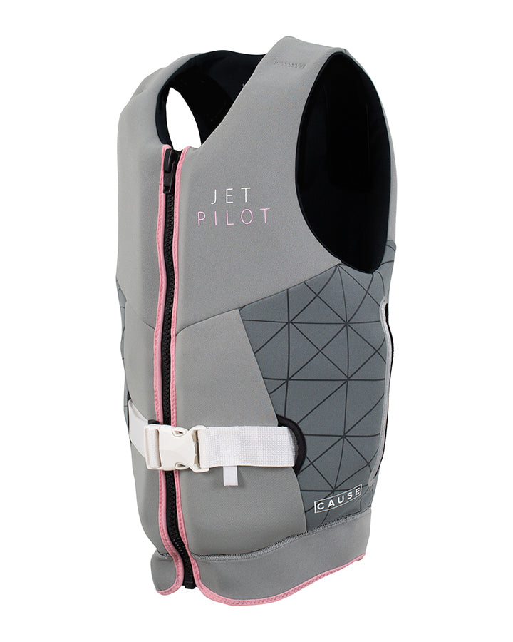 Jetpilot Cause F/E Ladies Neo Life Jacket - L50S Grey/pink 3
