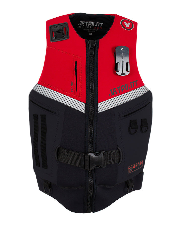 VENTURE MENS NEO LIFE VEST L50 - RED - FRONT