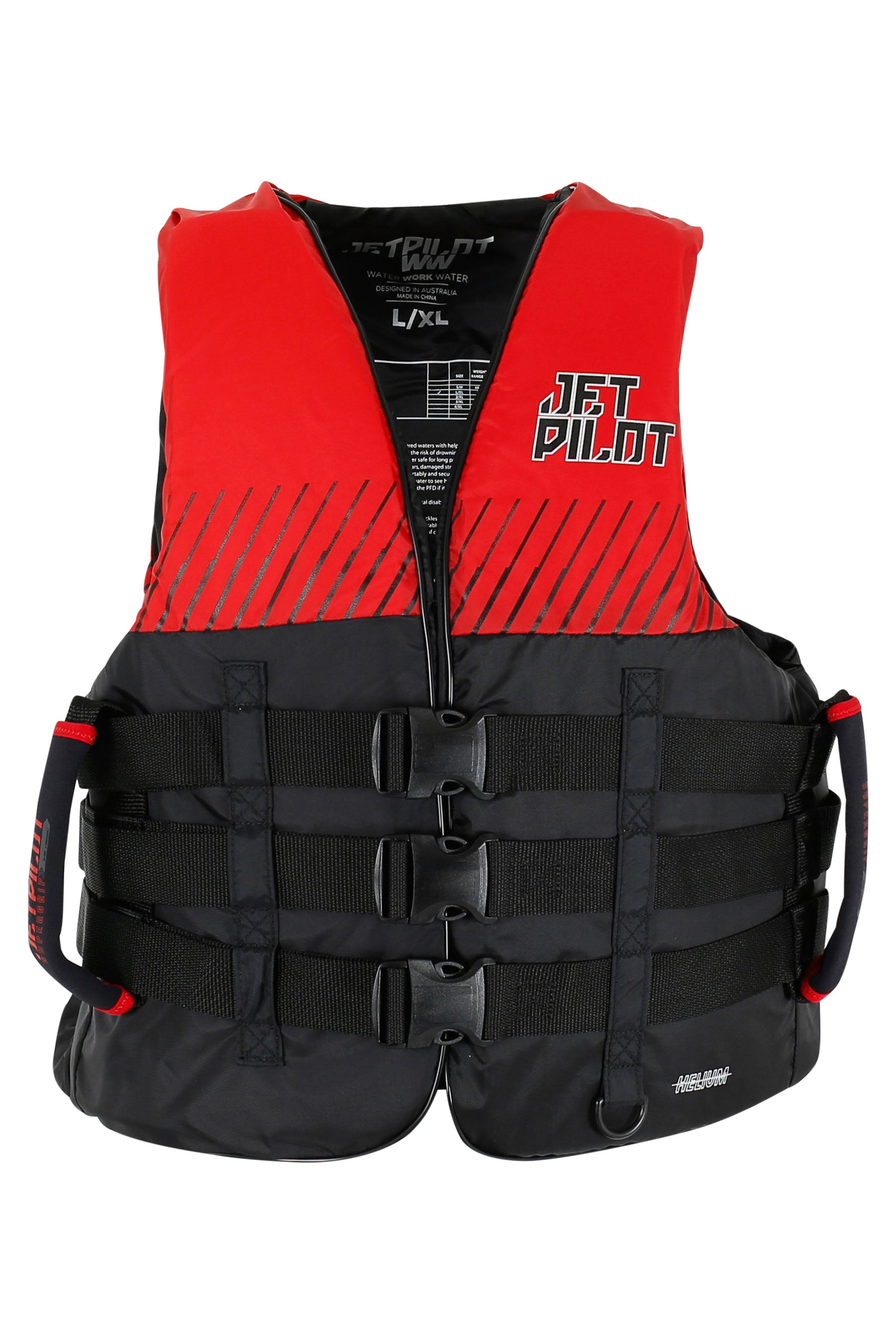 Jetpilot Helium F/E Mens Nylon Life Jacket - Black/Red