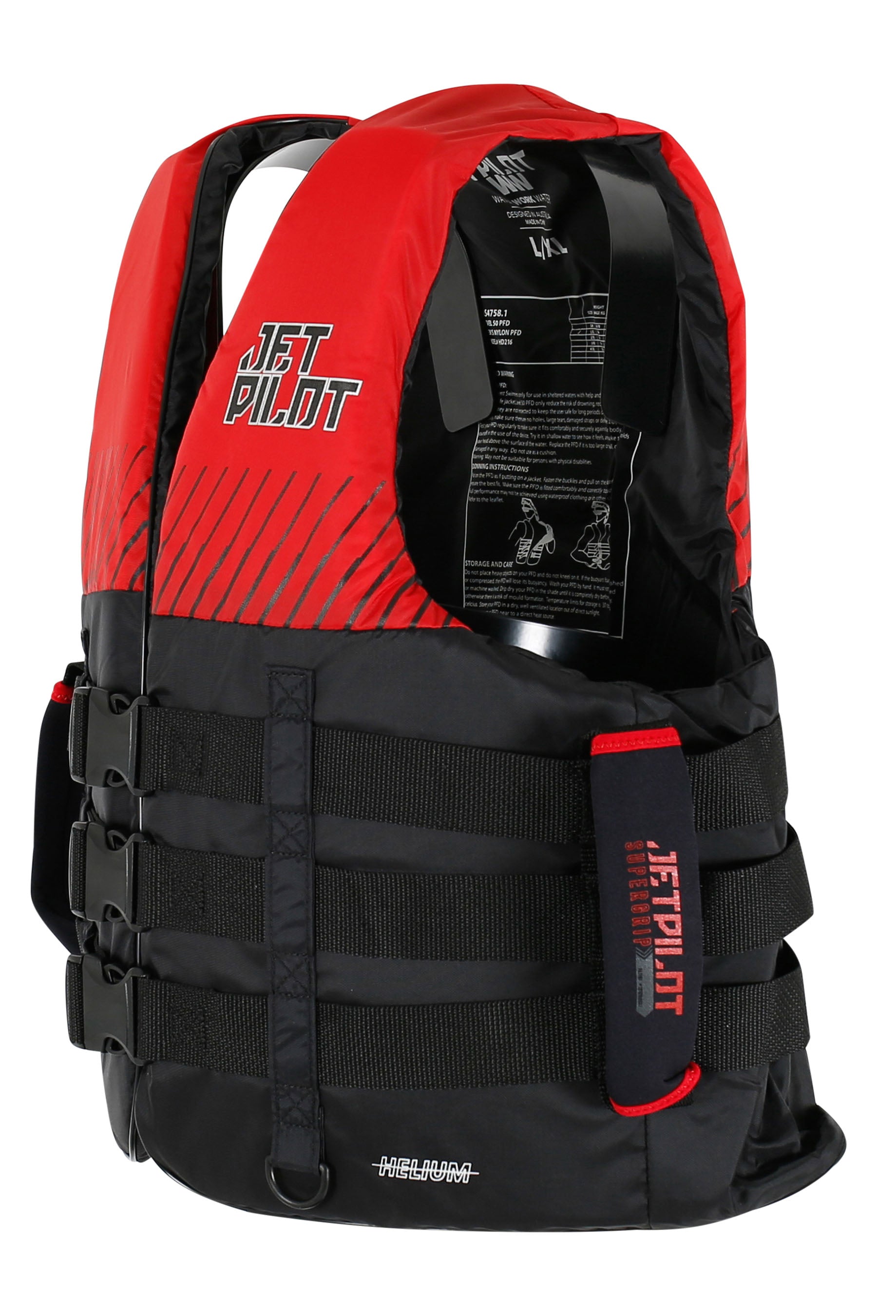 Jetpilot Helium F/E Mens Nylon Life Jacket - Black/Red