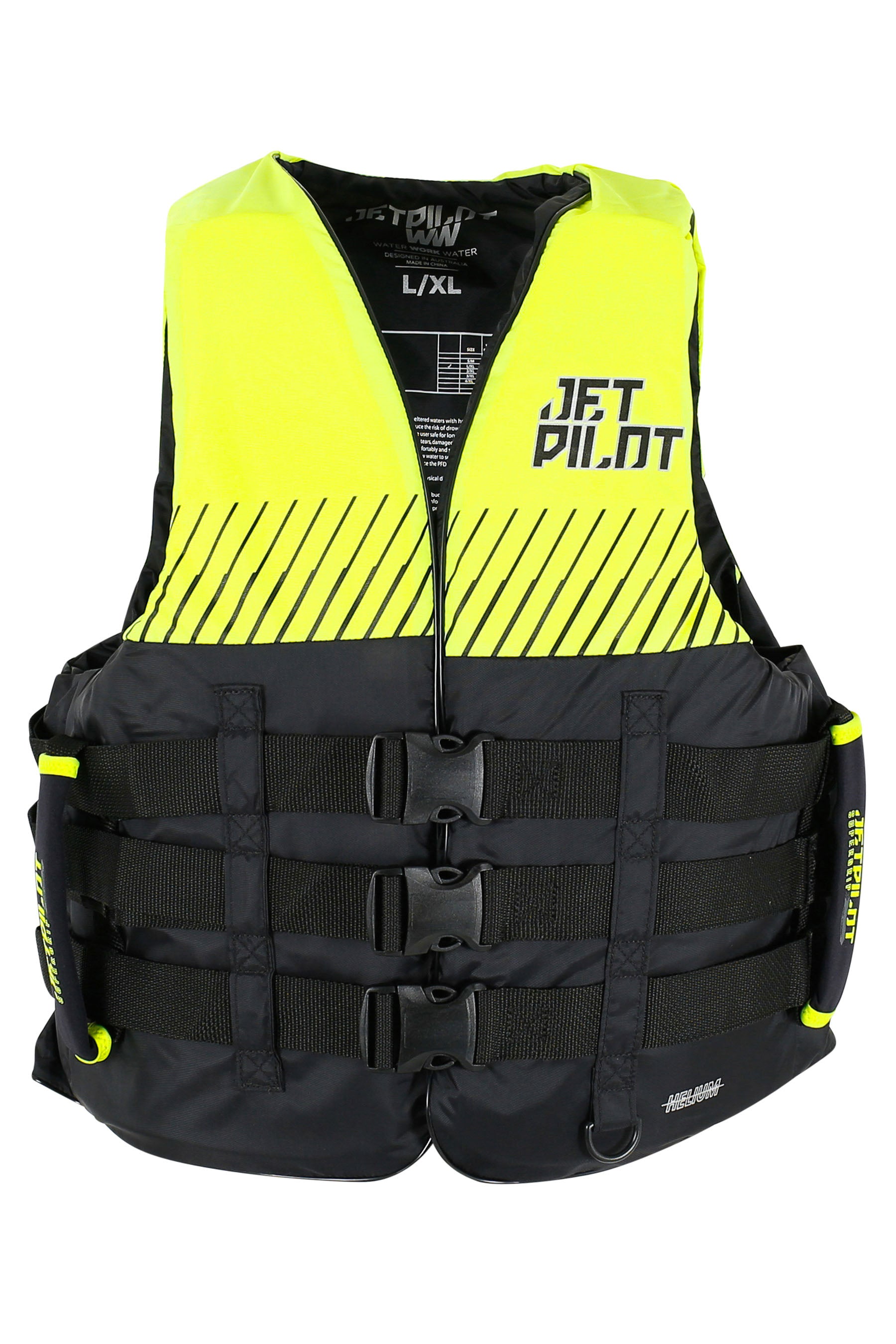 Jetpilot Helium F/E Mens Nylon Life Jacket - Black/Yellow