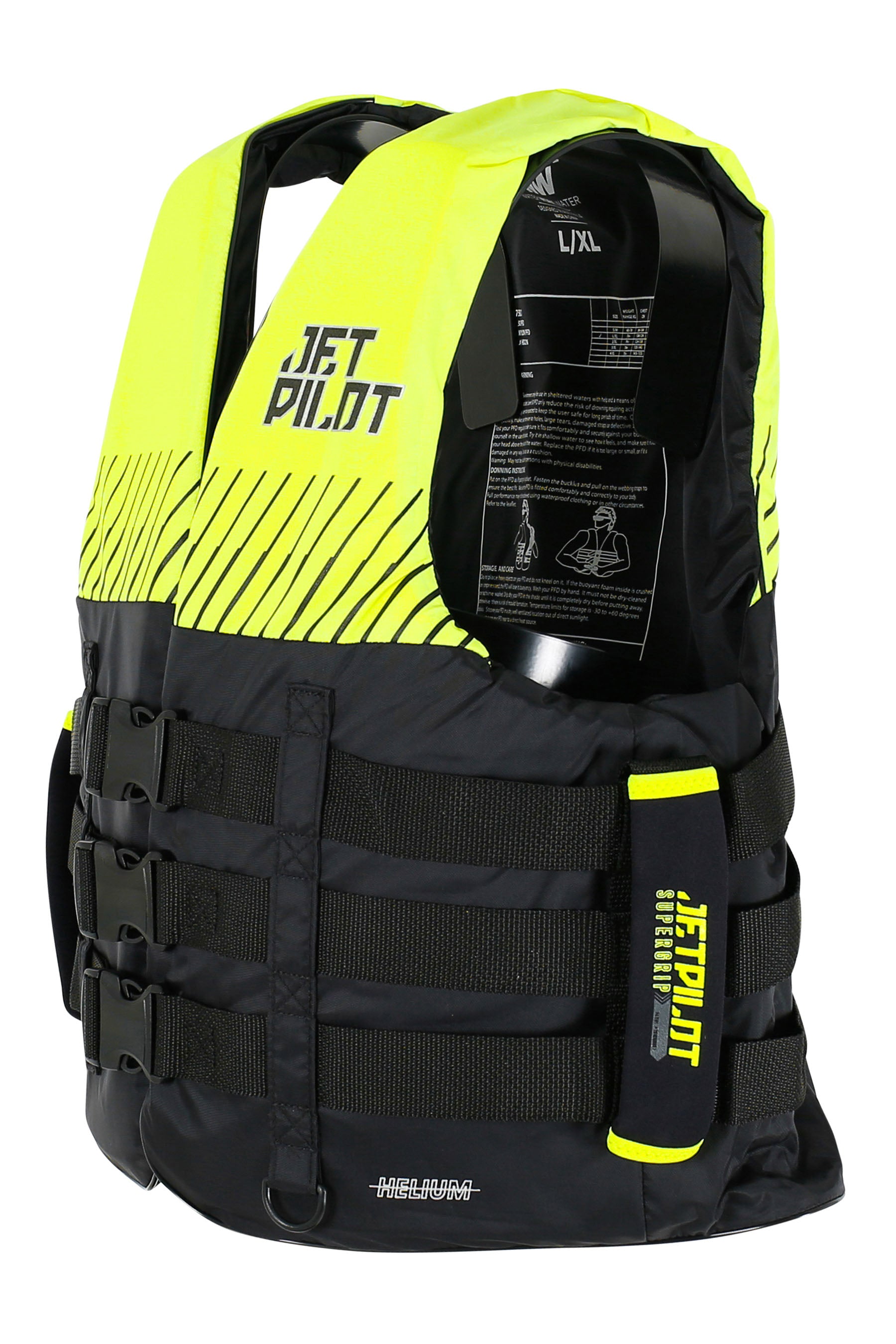 Jetpilot Helium F/E Mens Nylon Life Jacket - Black/Yellow