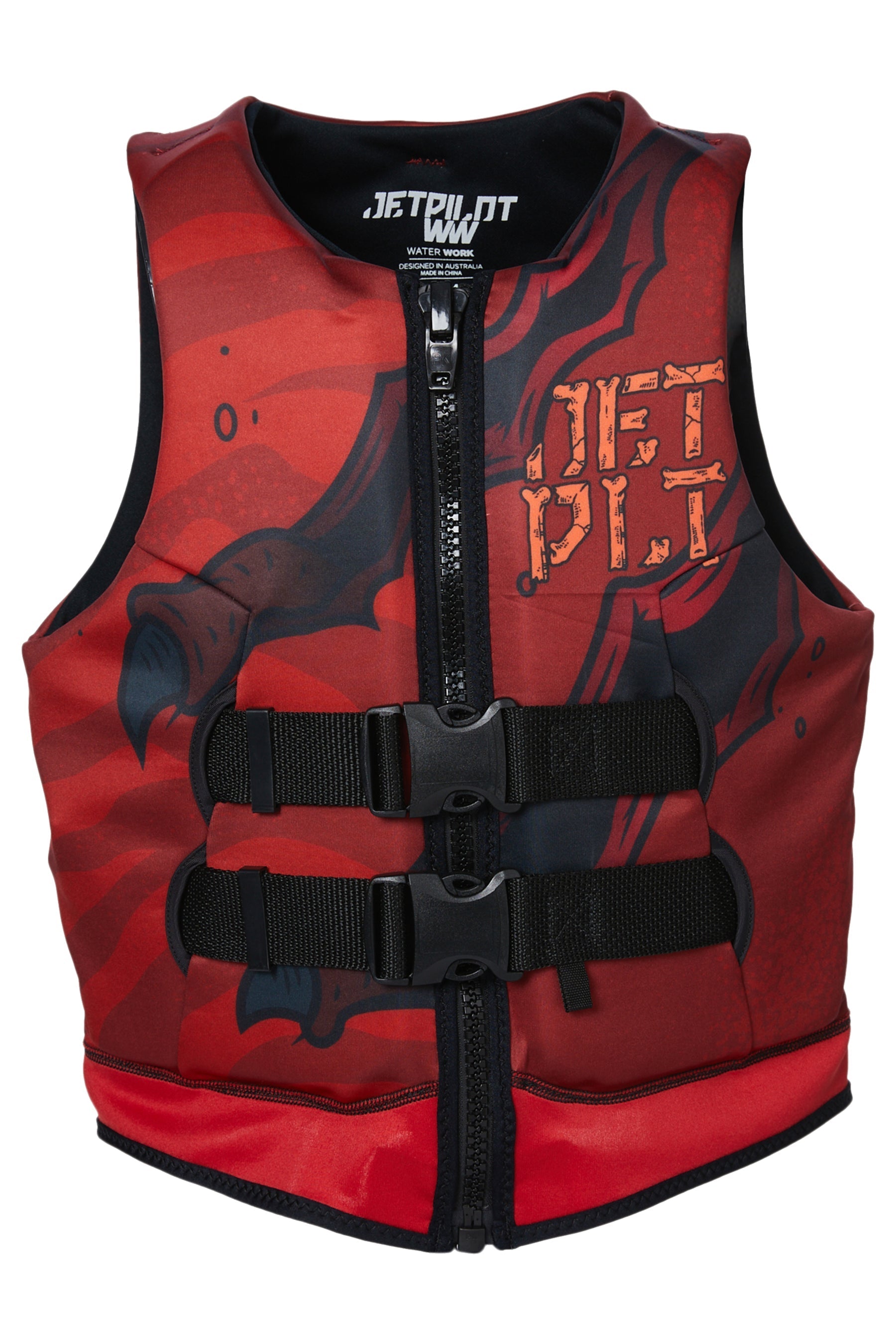 Jetpilot Boys Rex Youth Cause Neo Life Jacket Red