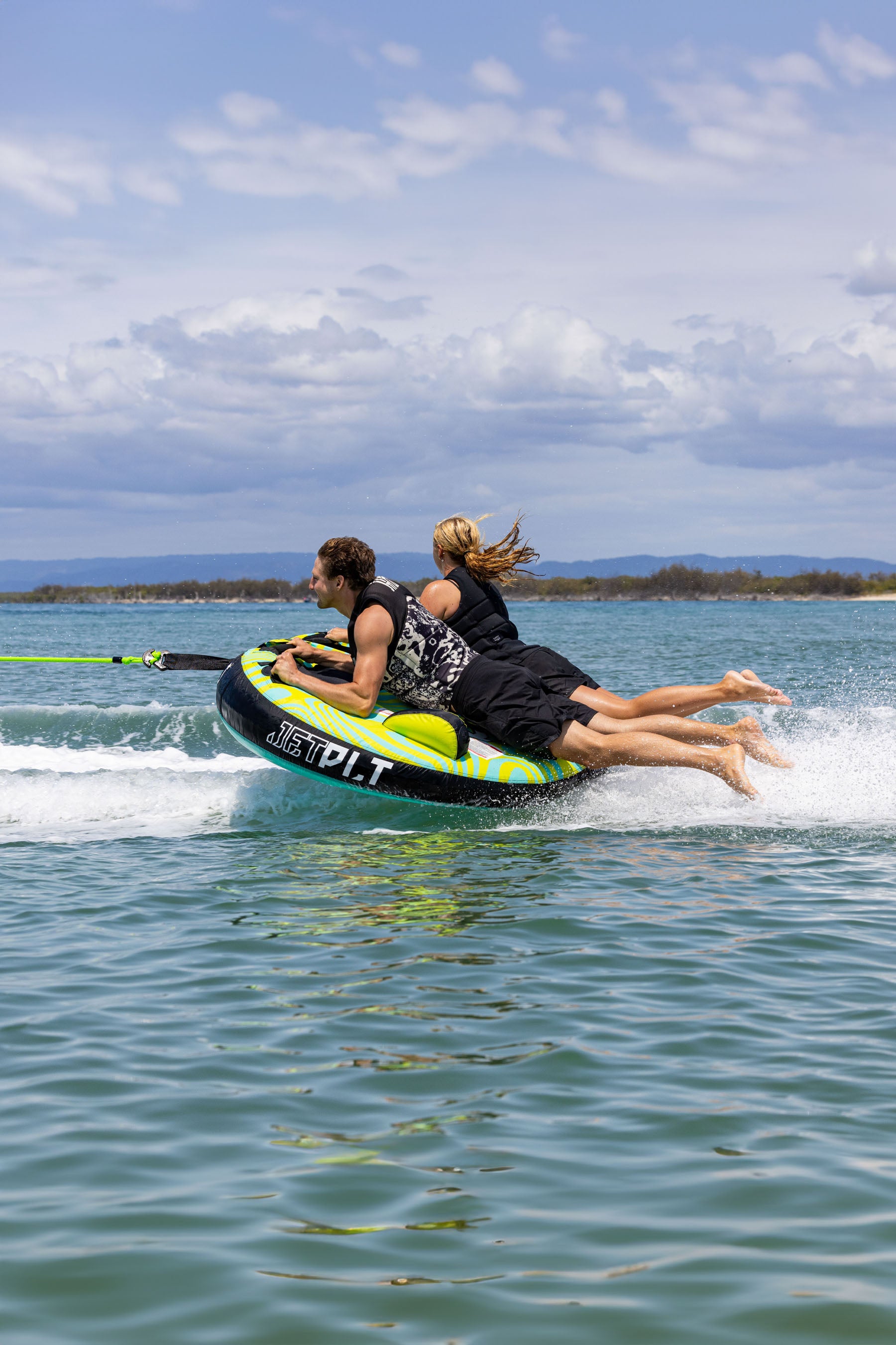 Jetpilot Skimmer 2 Person Towable Tube - Green/Teal 6