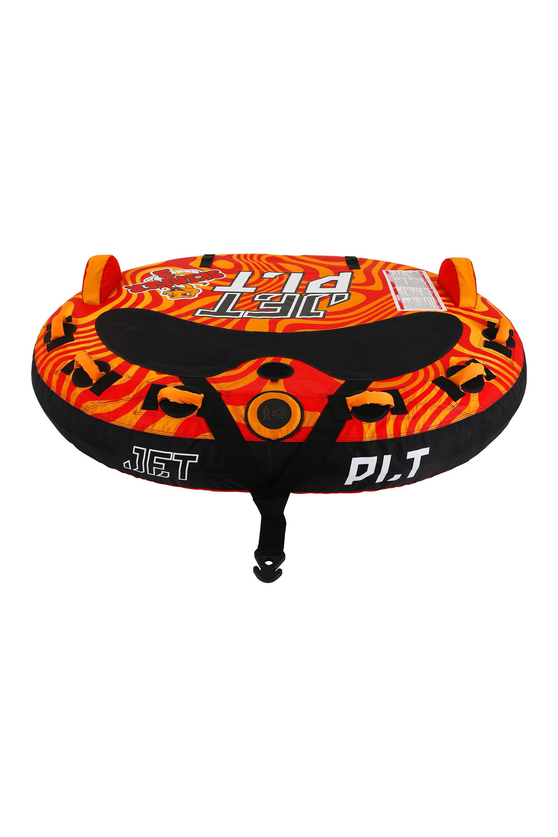 Jetpilot Skimmer 3 Person Towable Tube - Red/Orange 4