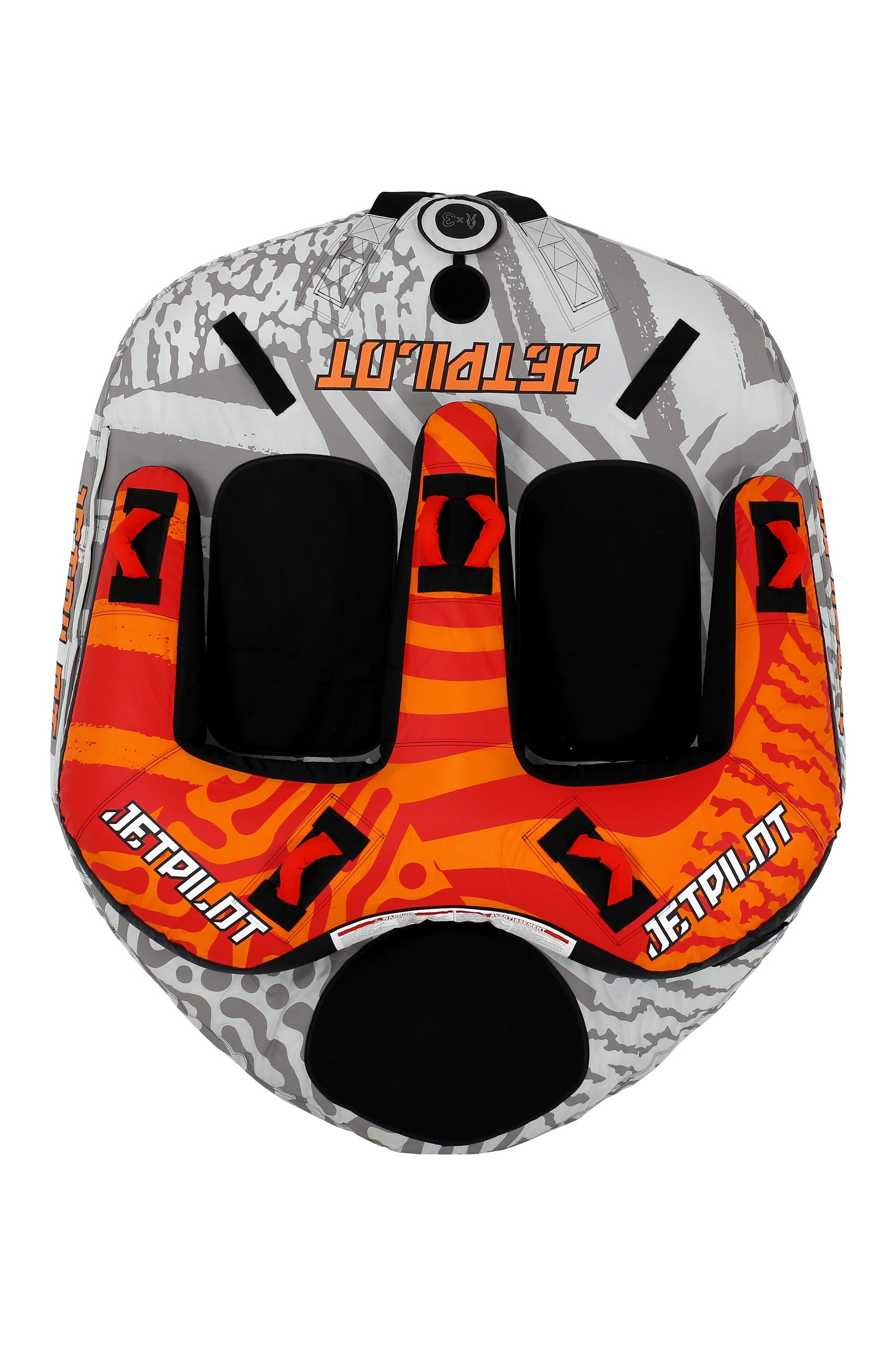 Jetpilot Freeride 3 Person Towable Tube - Grey/Orange