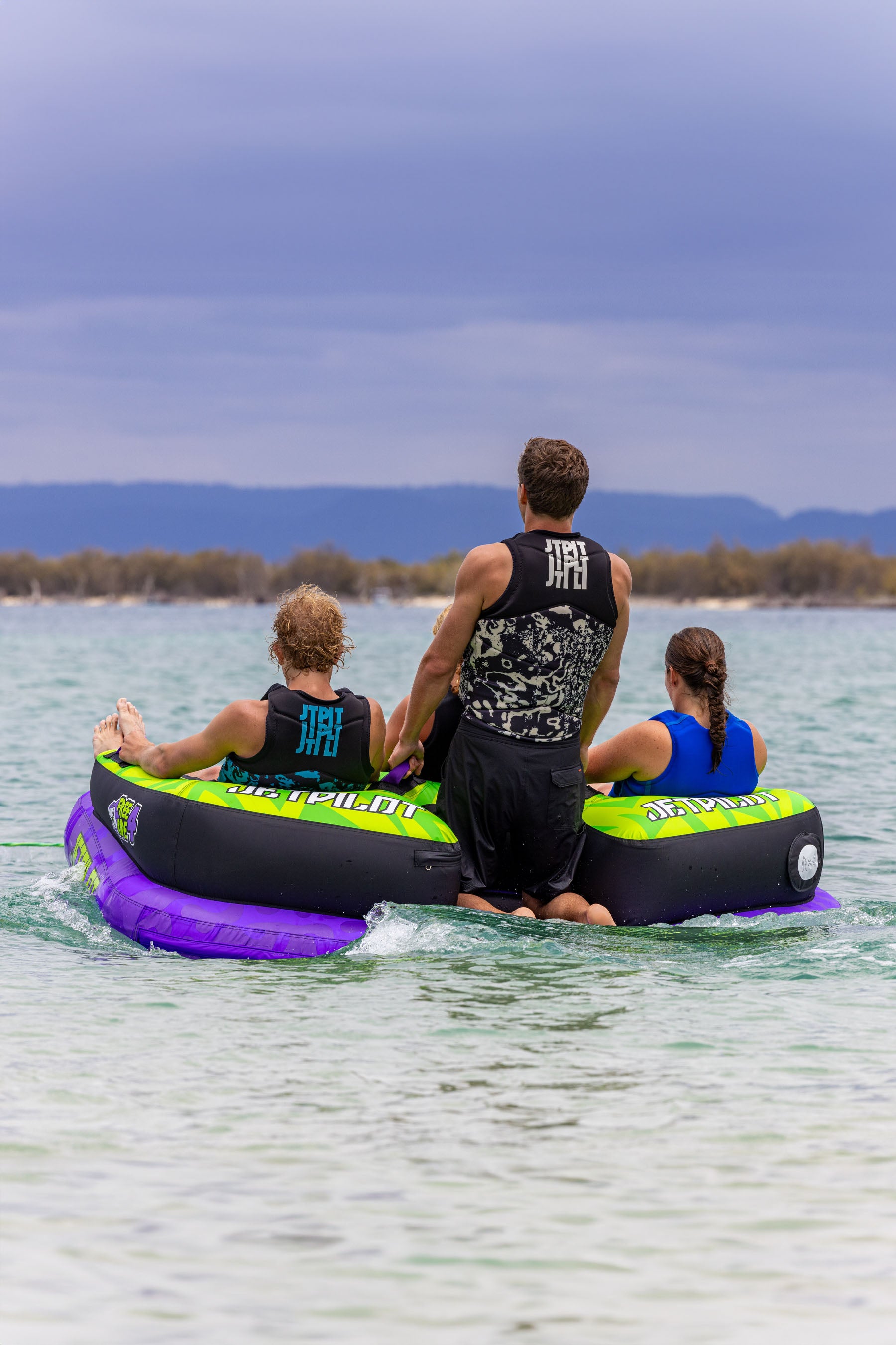 Jetpilot Freeride 4 Person Towable Tube - Purple/Green 5