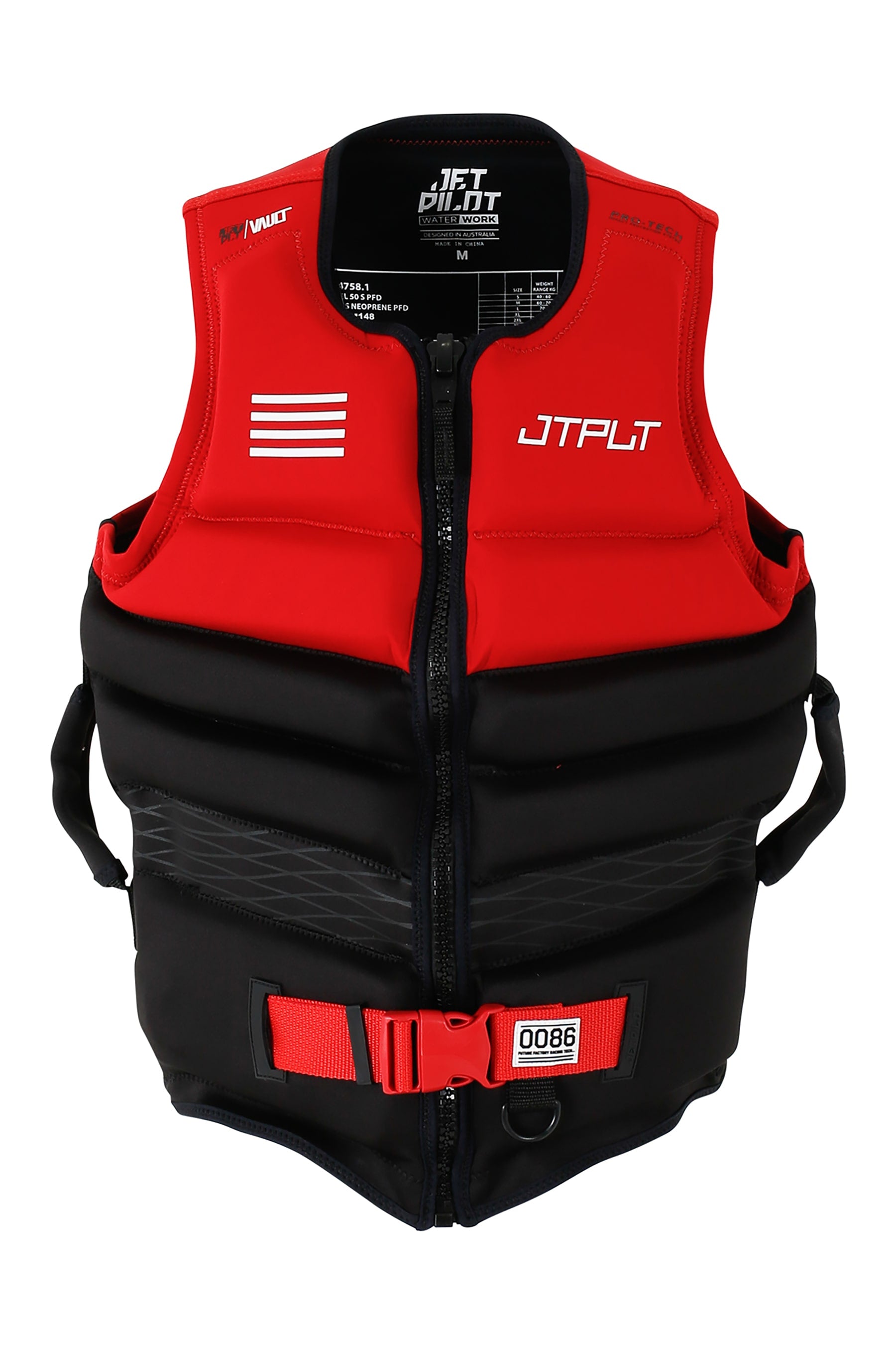 Jetpilot Vault Hyperflex Life Jacket - Red L50/Black