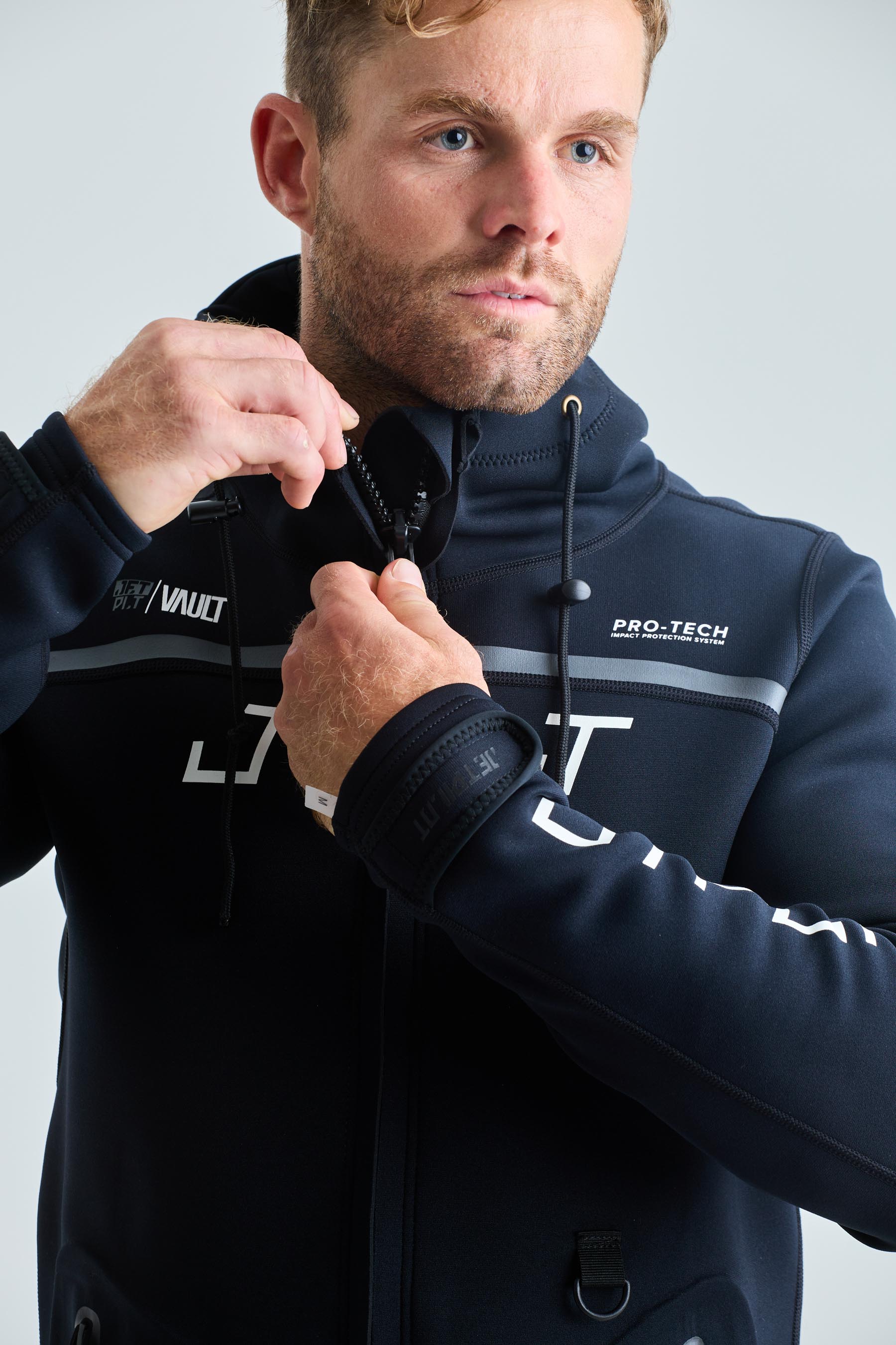 JA24171 Jetpilot Rx Vault Mens Tour Coat - Black/White 5