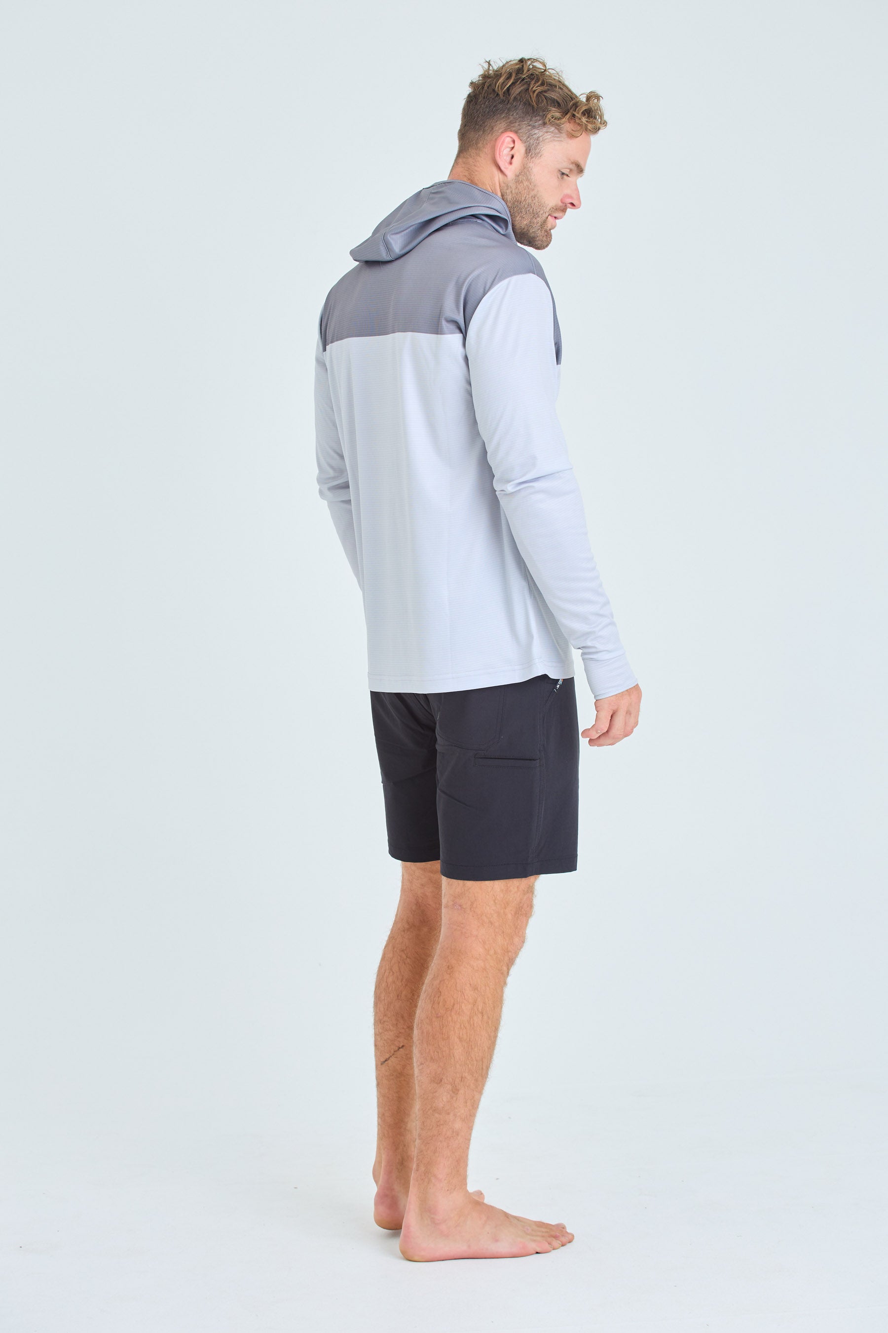 Jetpilot Venture Mens LS Hooded Hydro Tee - Grey 5