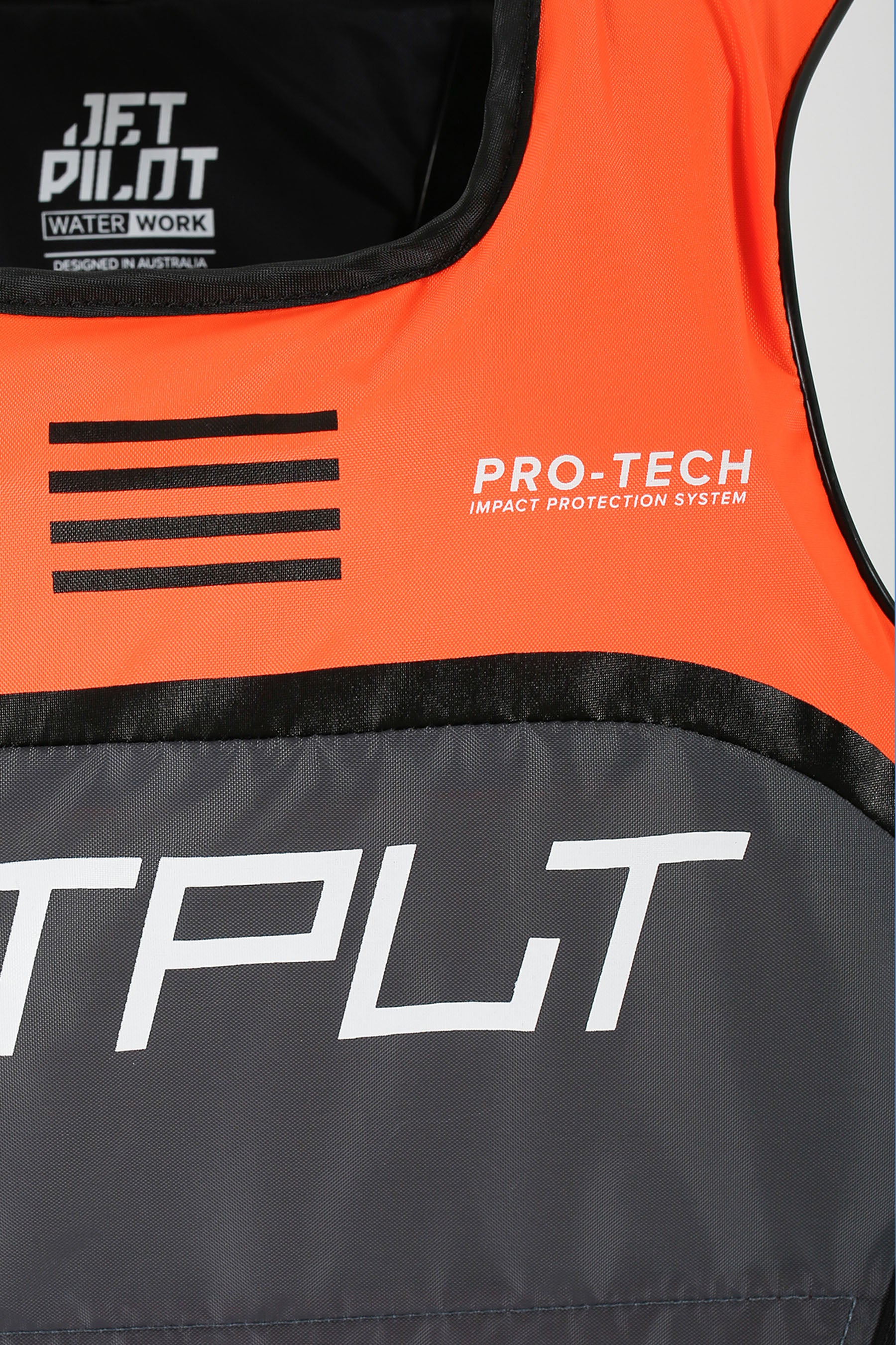 Jetpilot RX Vault Pro-Tech Side Entry Life Jacket - Char/Orange