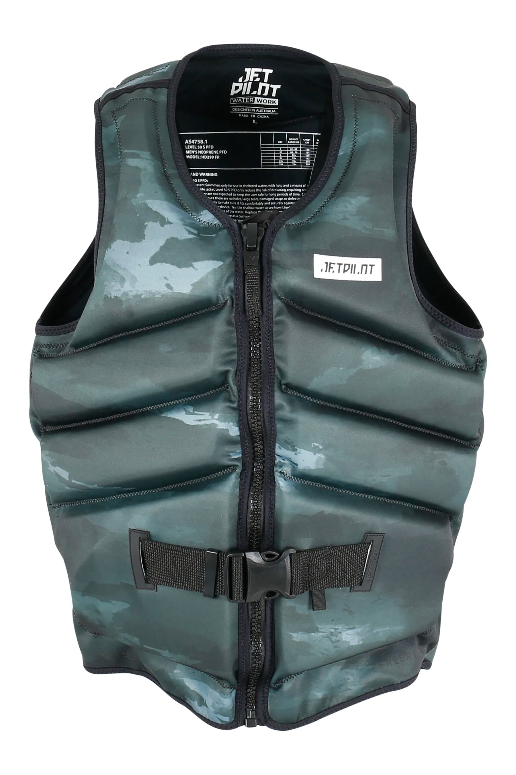 Jetpilot Freeride Mens Life Jacket - Green Camo BF 1