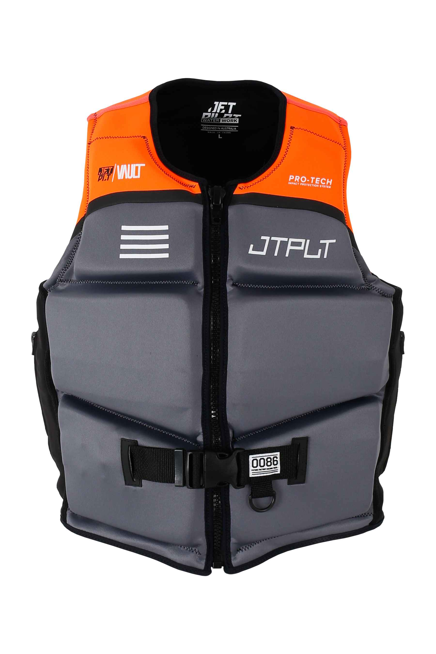 Jetpilot Rx Vault Protech Life Jacket - Char/Orange