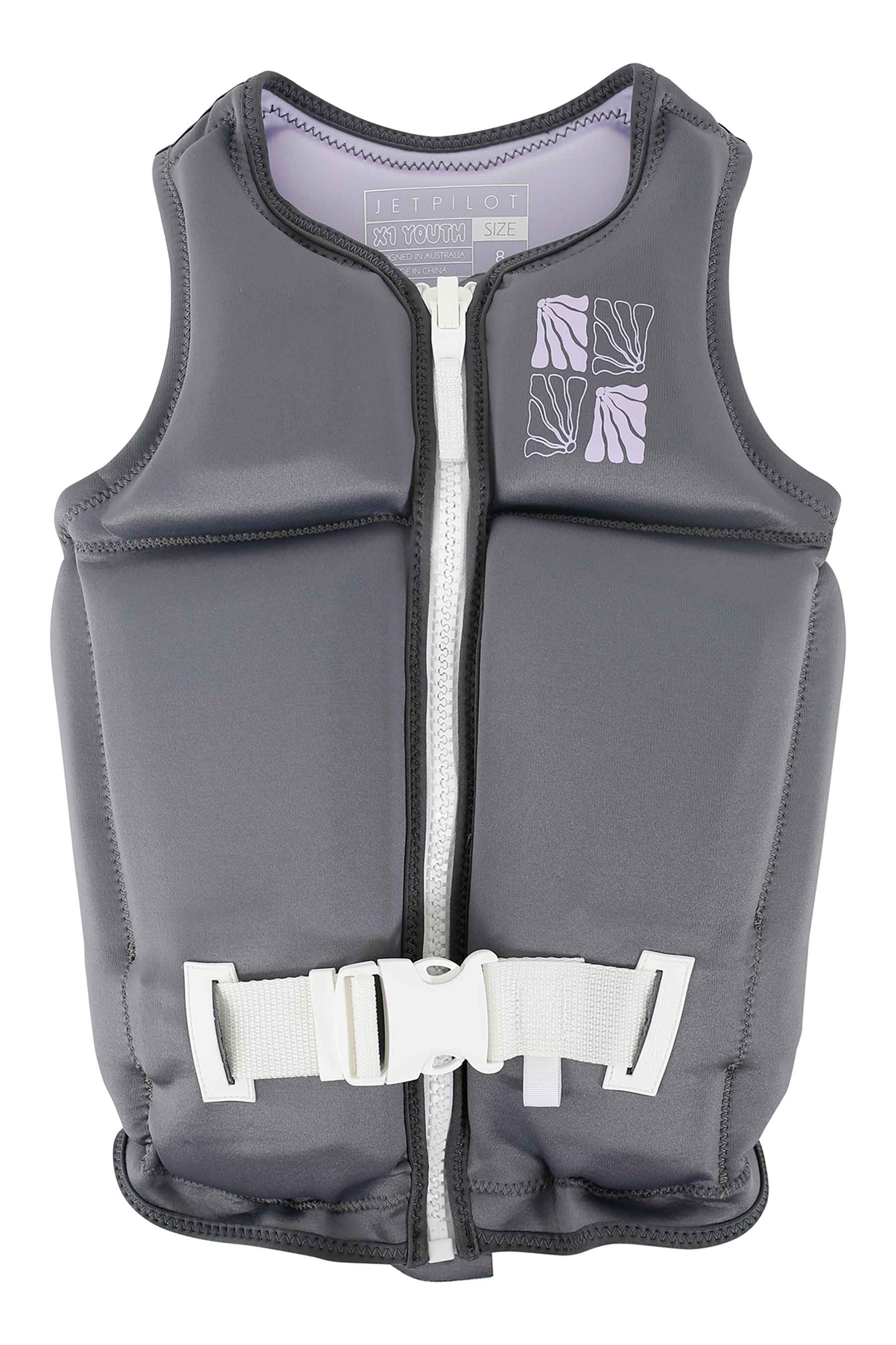 Jetpilot X1 Girls Life Jacket - Charcoal 