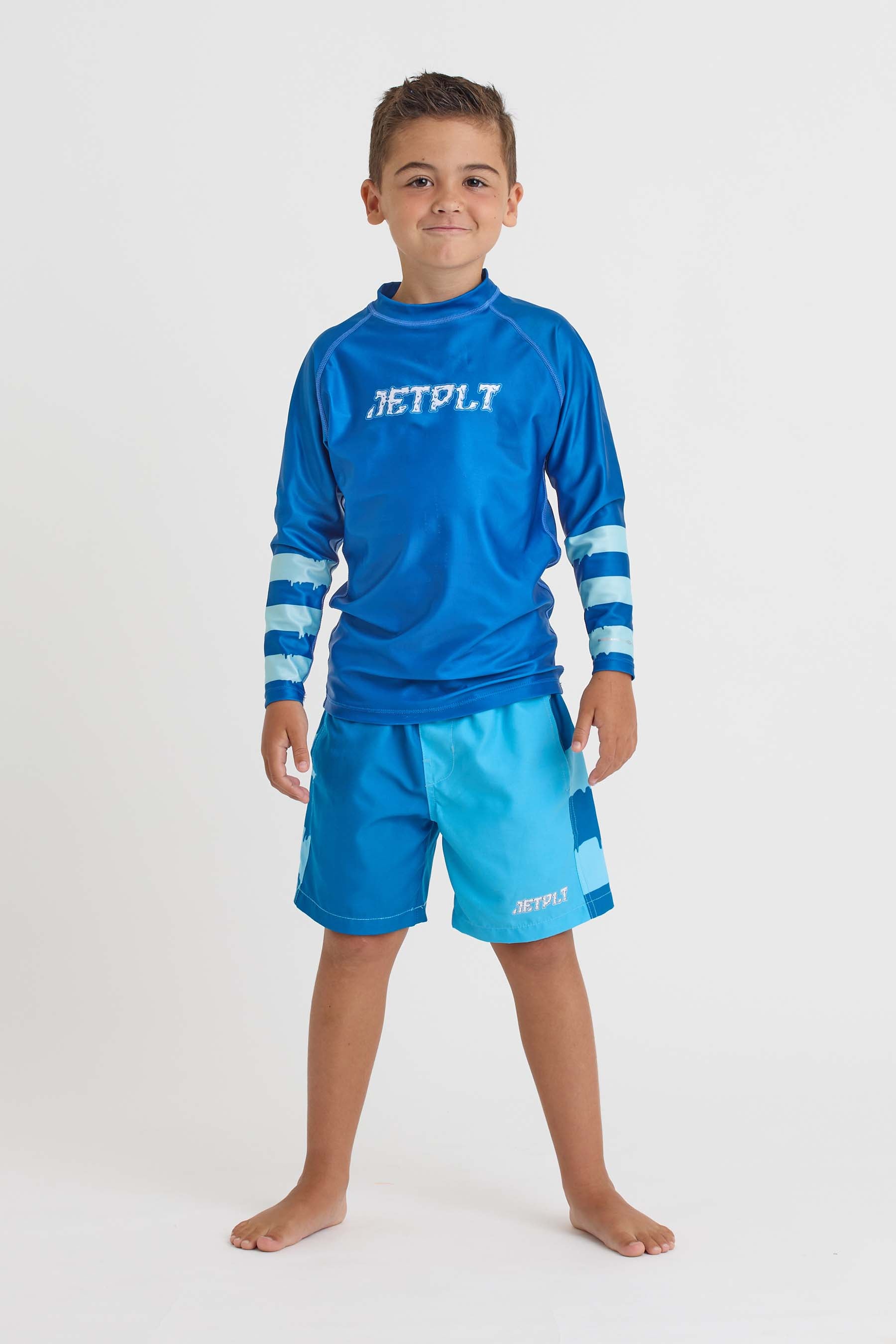 JA24359 Jetpilot Slime Youth Ls Rashie - Blue - 1