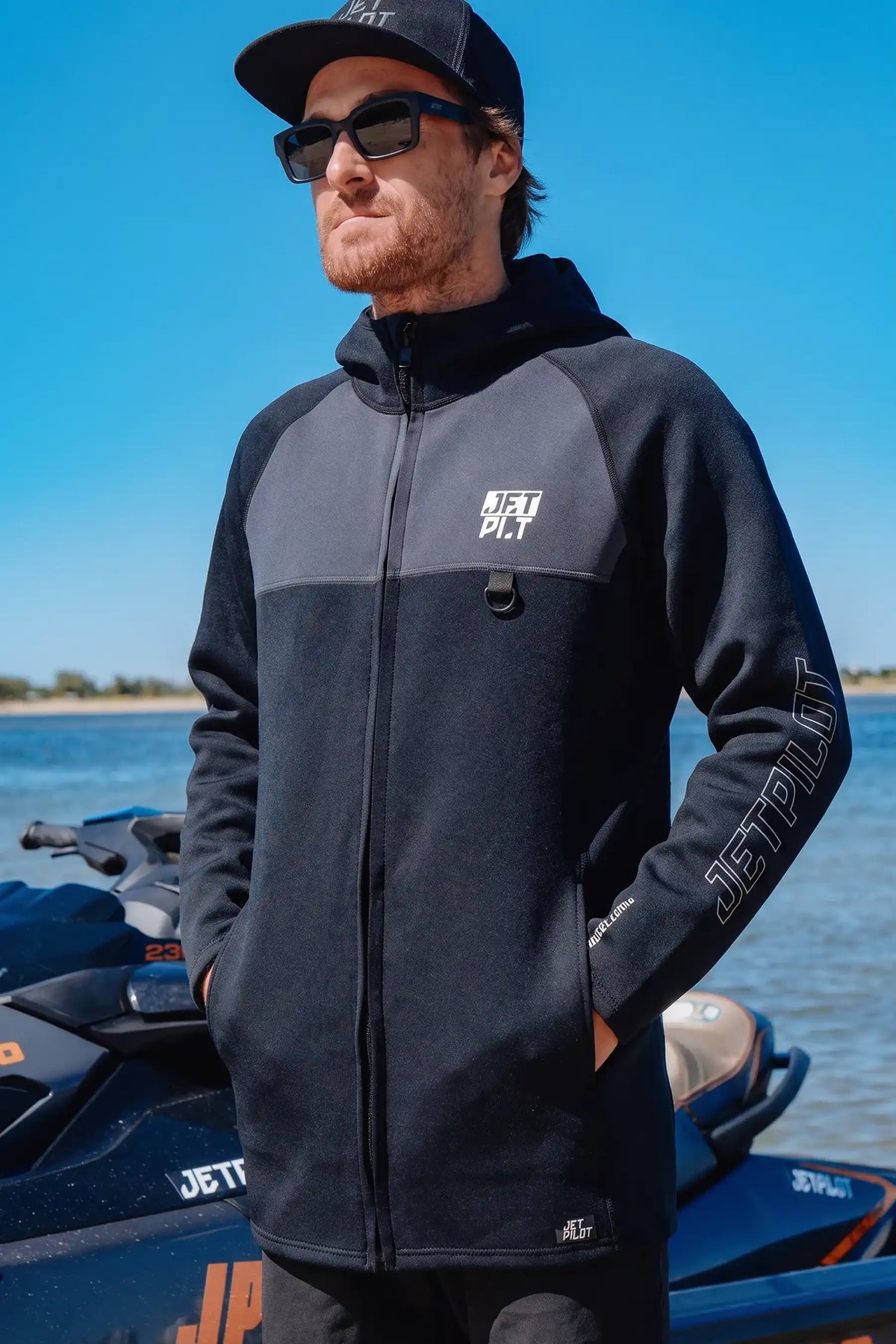 Jetpilot Flight Unisex Tour Coat - Black