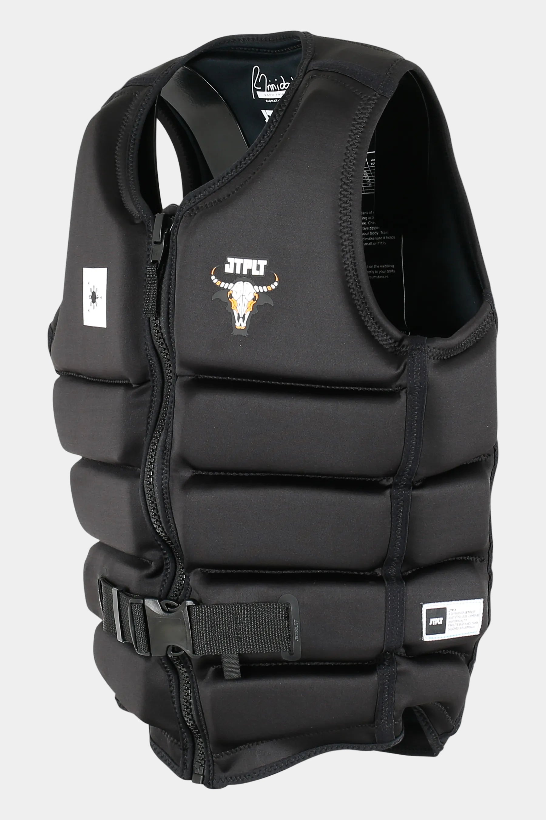 Jetpilot X1 Life Jacket - Raph Trinidad Signature Series  - Black with visible branding on a white background