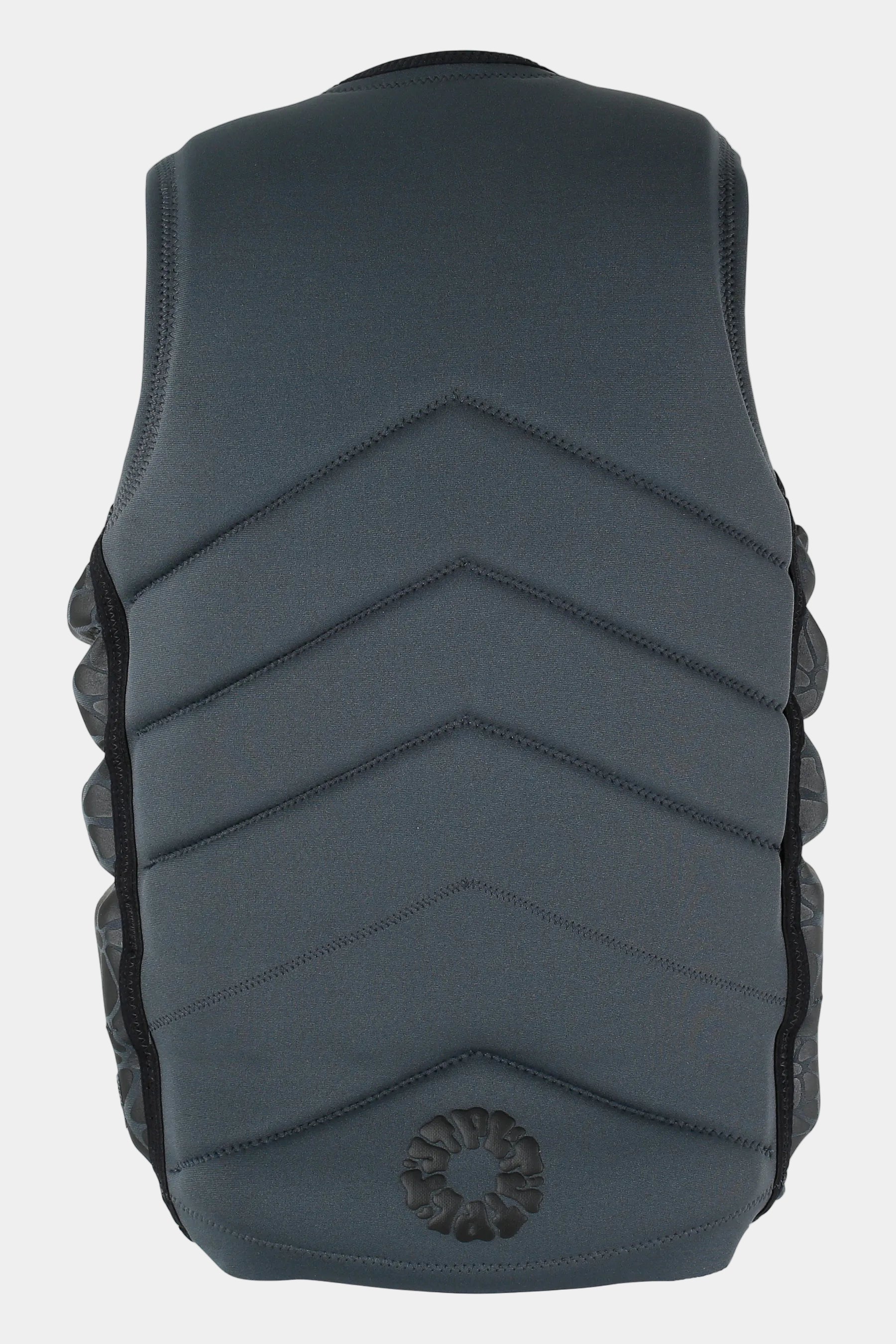 Jetpilot X1 Life Jacket - Bust Dunn Signature Series - Charcoal with a chevron pattern on a white background
