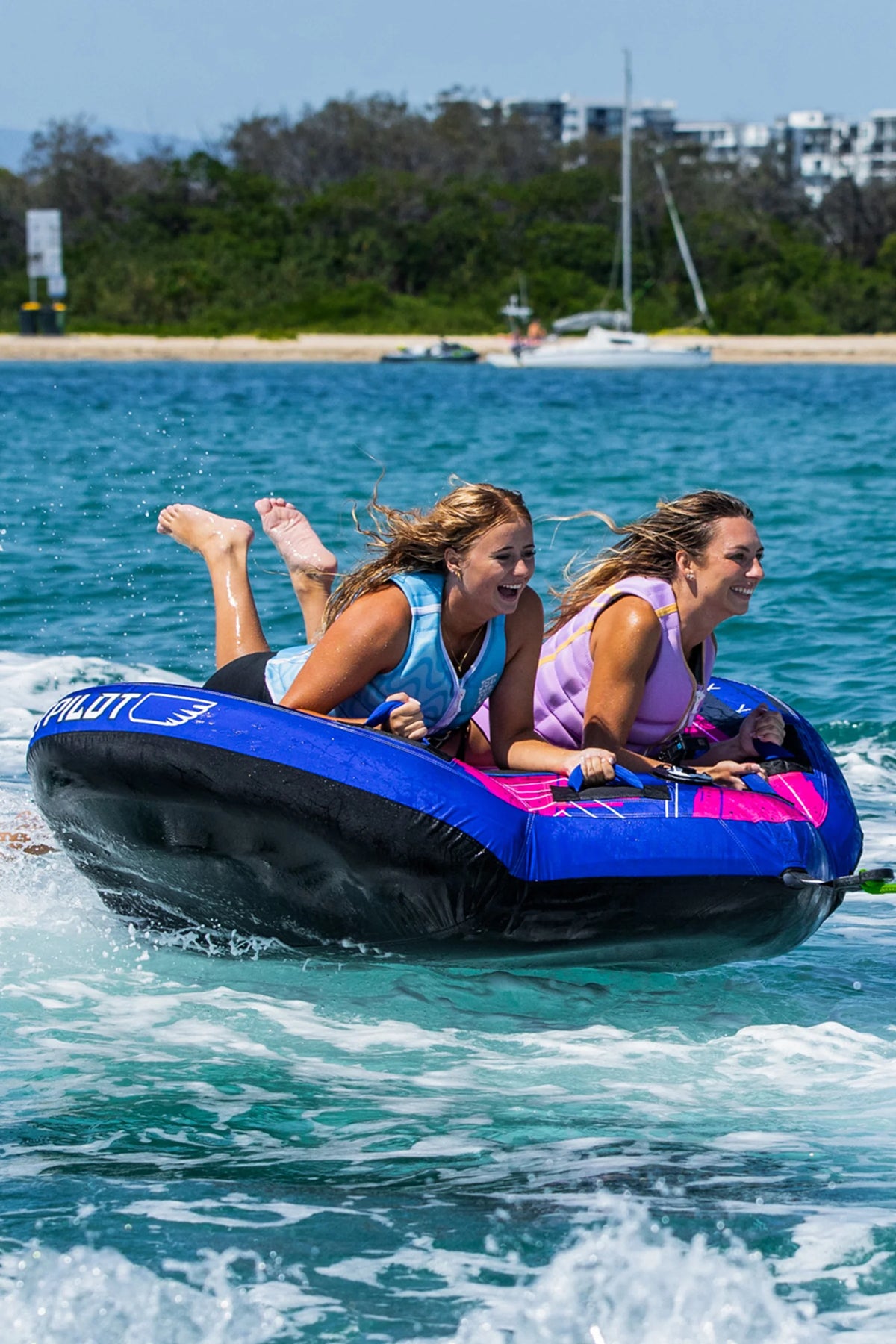Jetpilot Hyper Wing 2 Person Ski Tube - Blue/Pink