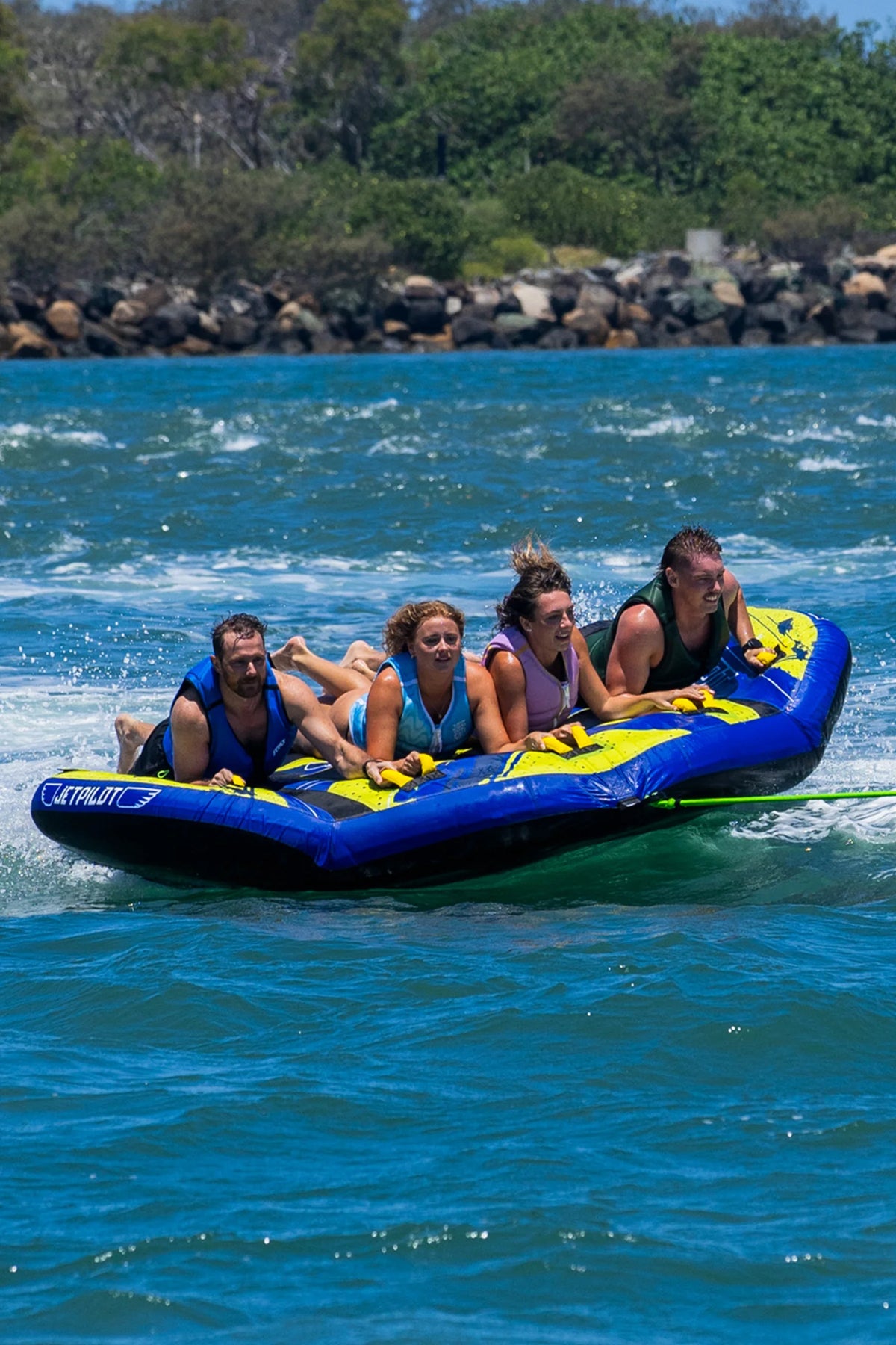 Jetpilot Hyper Wing 4 Person Ski Tube - Blue/Yellow