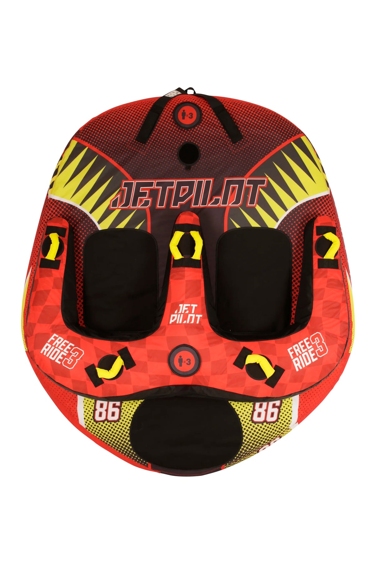 Jetpilot Freeride 3 Person Ski Tube - Red/Yellow