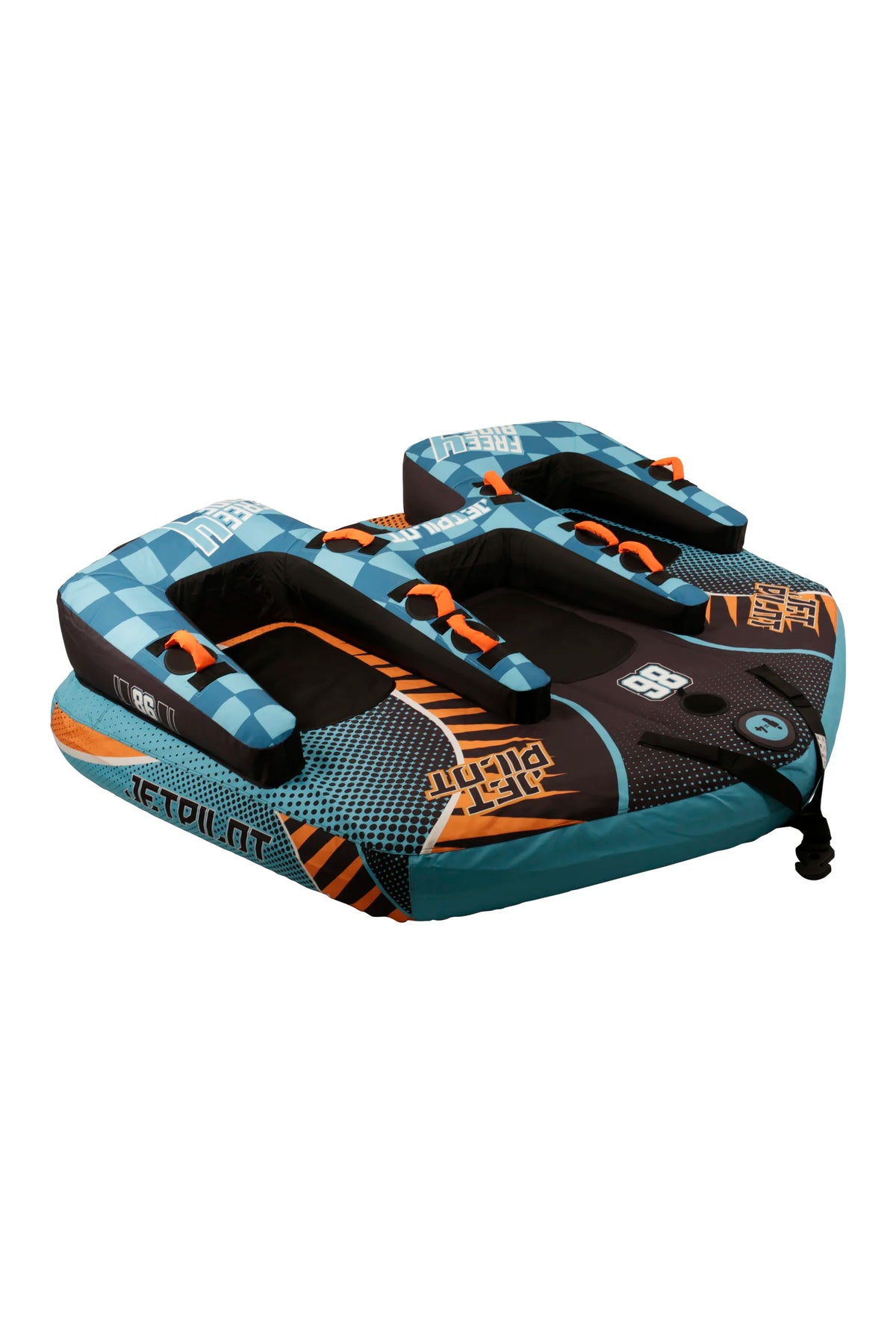 Jetpilot Freeride 4 Person Ski Tube - Blue/Orange
