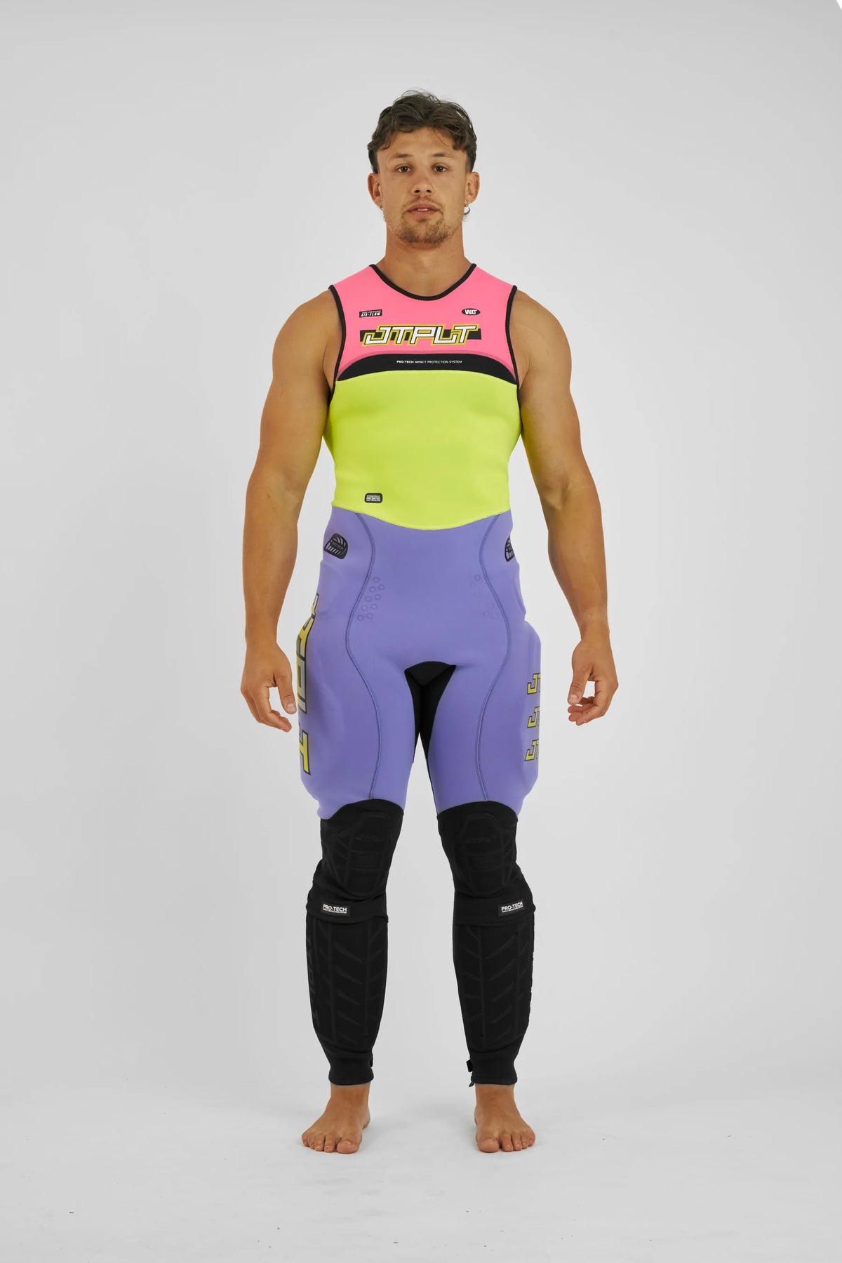 Jetpilot Vault Mens Race John Wetsuit - Pink/Yellow