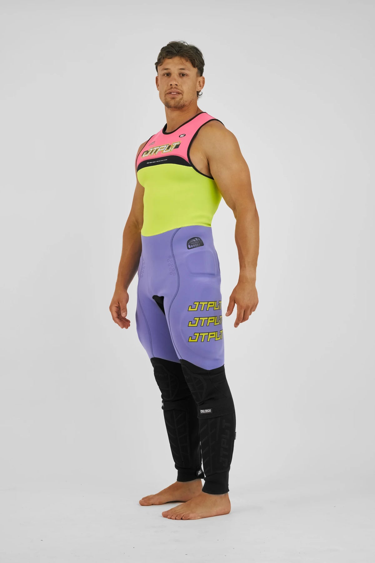 Jetpilot Vault Mens Race John Wetsuit - Pink/Yellow