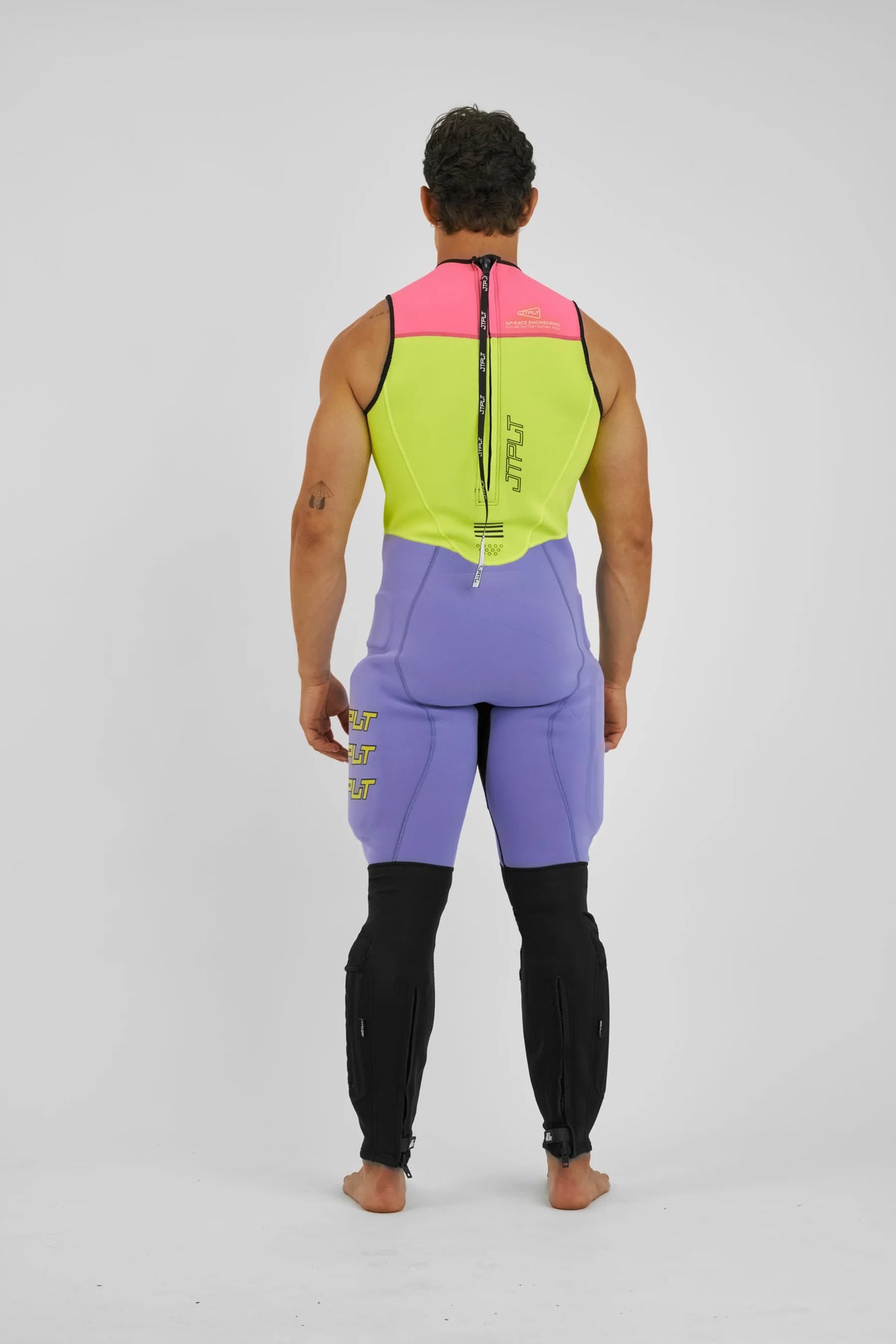 Jetpilot Vault Mens Race John Wetsuit - Pink/Yellow